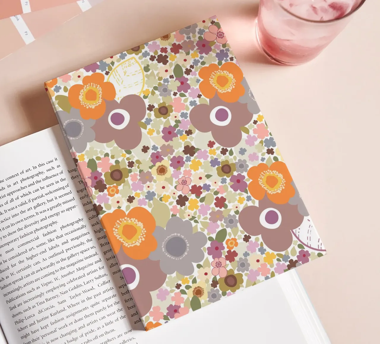 Cute flowers pattern notebook by gulsengunel