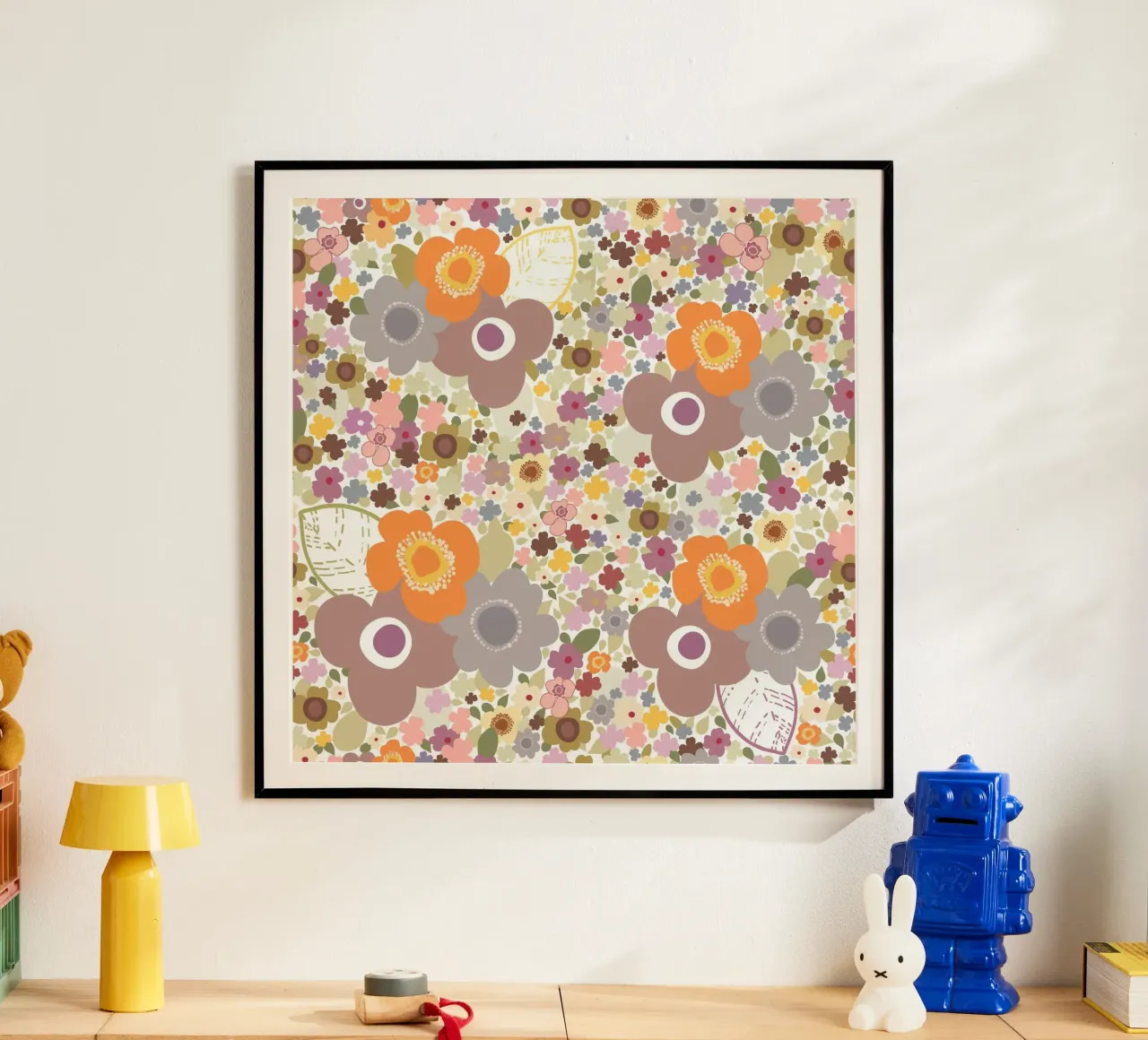 Un simpatico motivo a fiori poster da gulsengunel