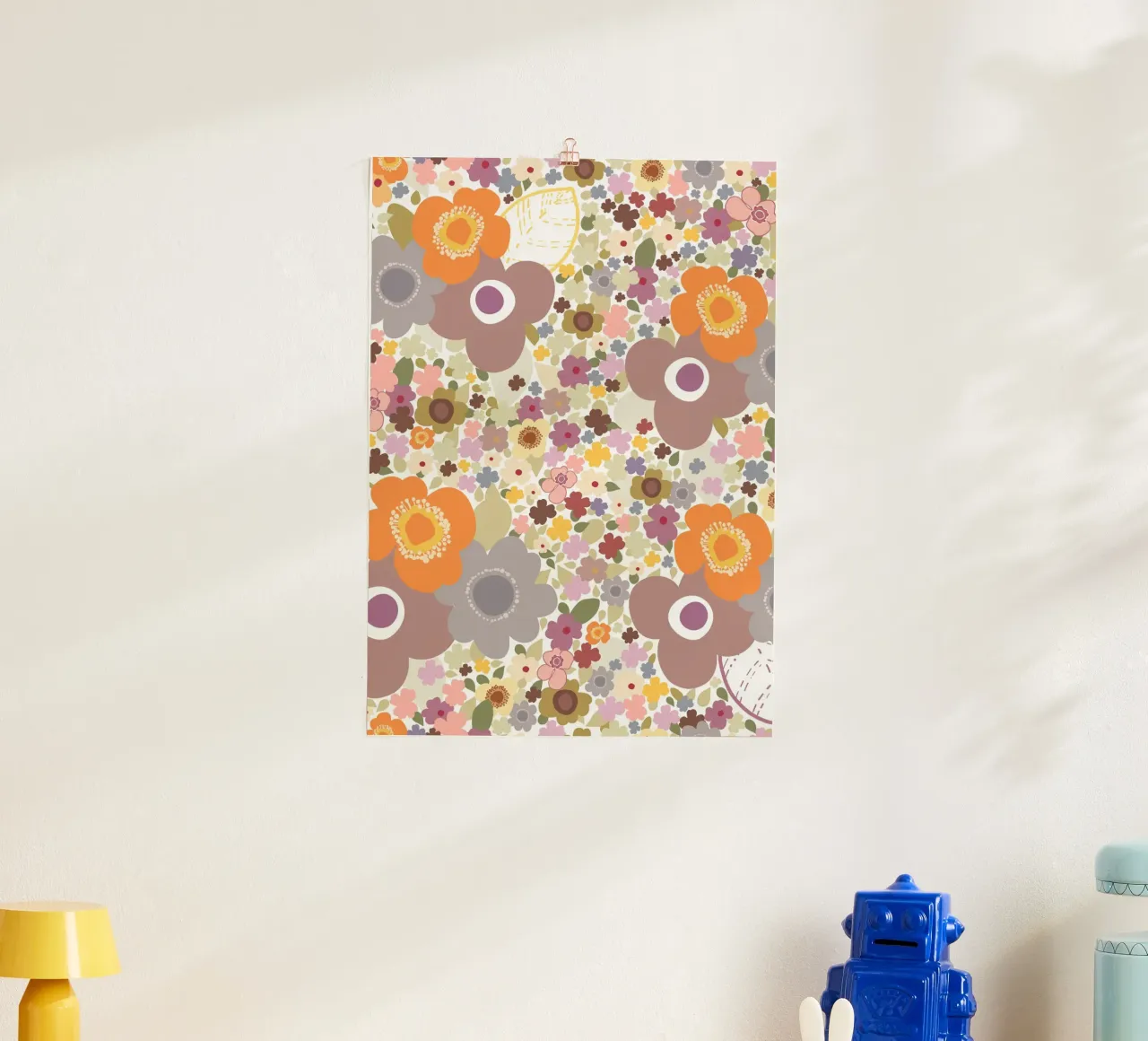 Cute flowers pattern poster by gulsengunel