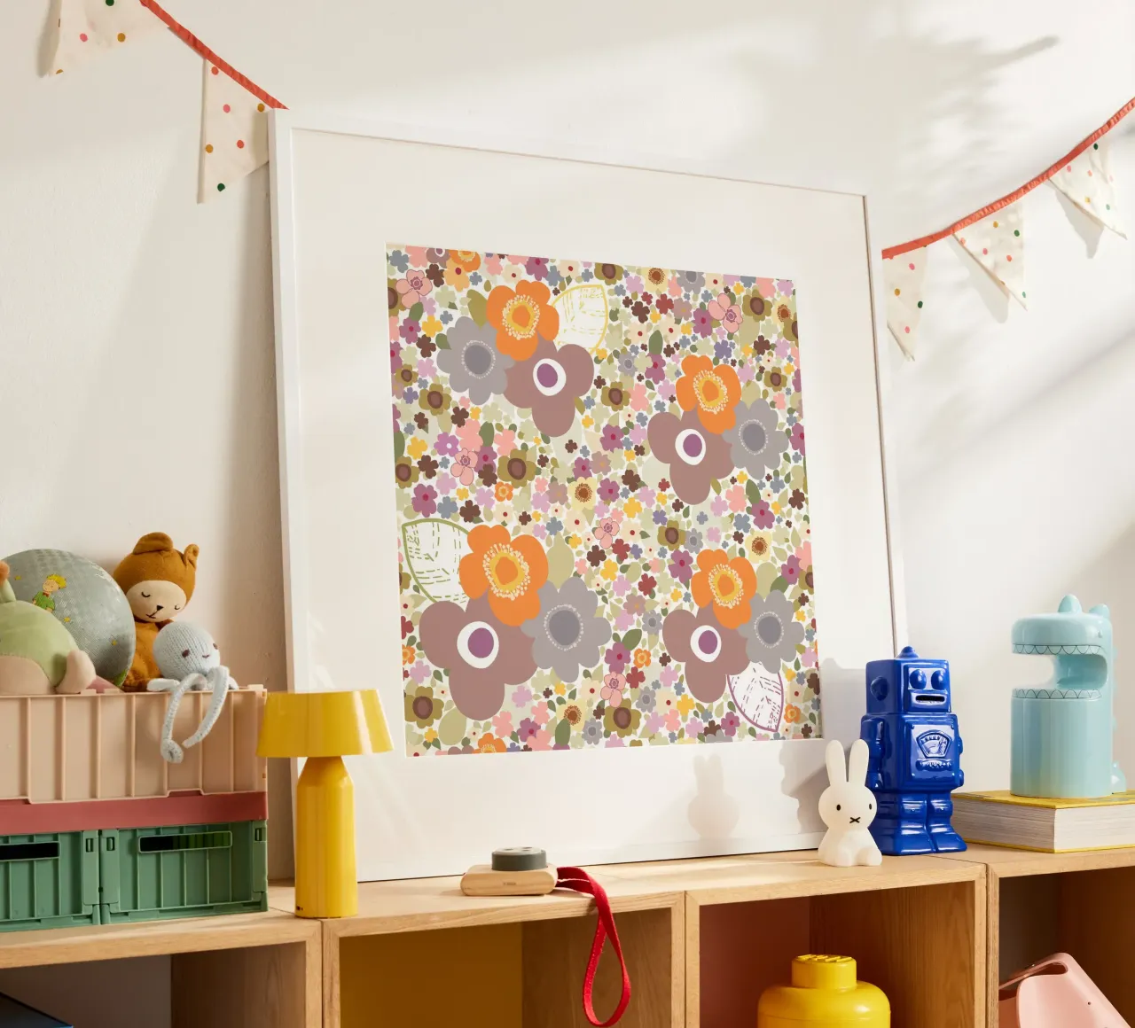 Un simpatico motivo a fiori poster da gulsengunel
