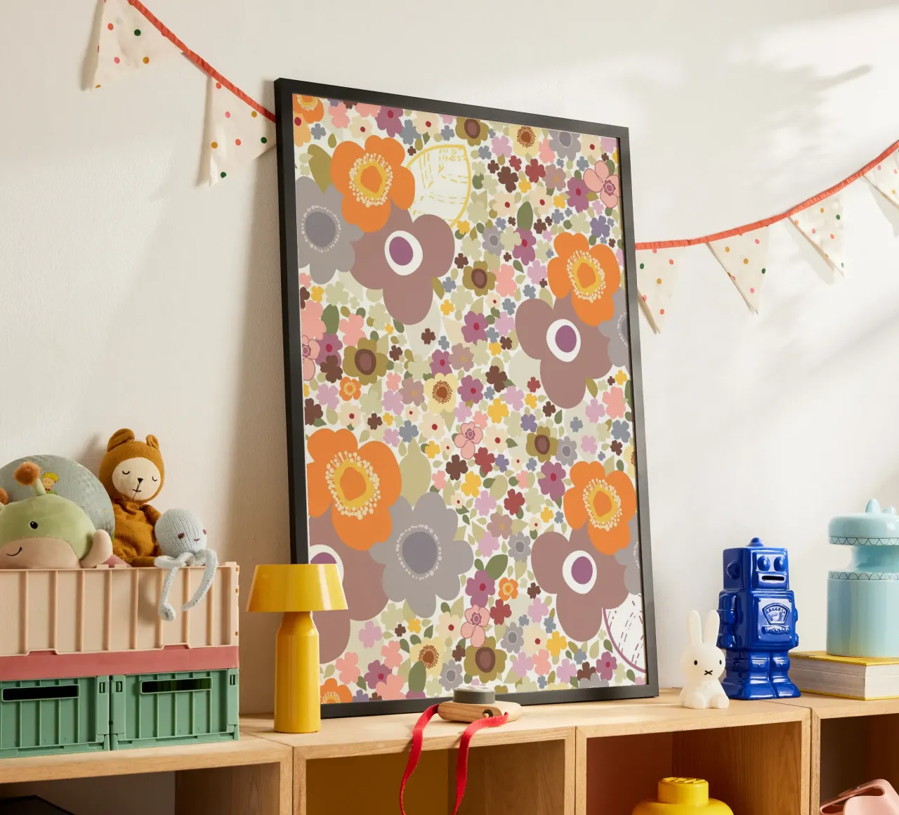 Cute flowers pattern poster by gulsengunel