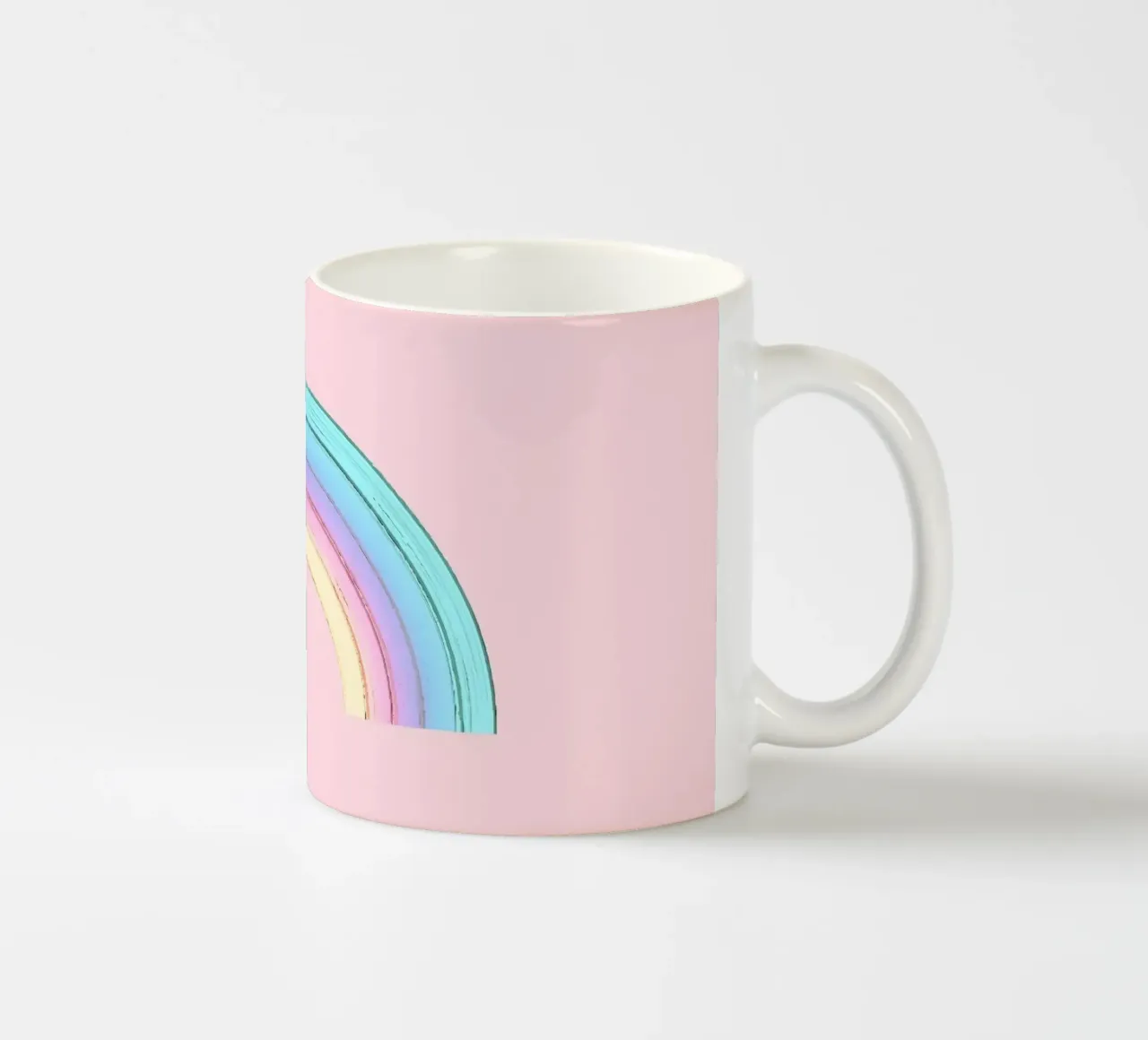 Stravagante arcobaleno dipinto tazza in ceramica da cafelab