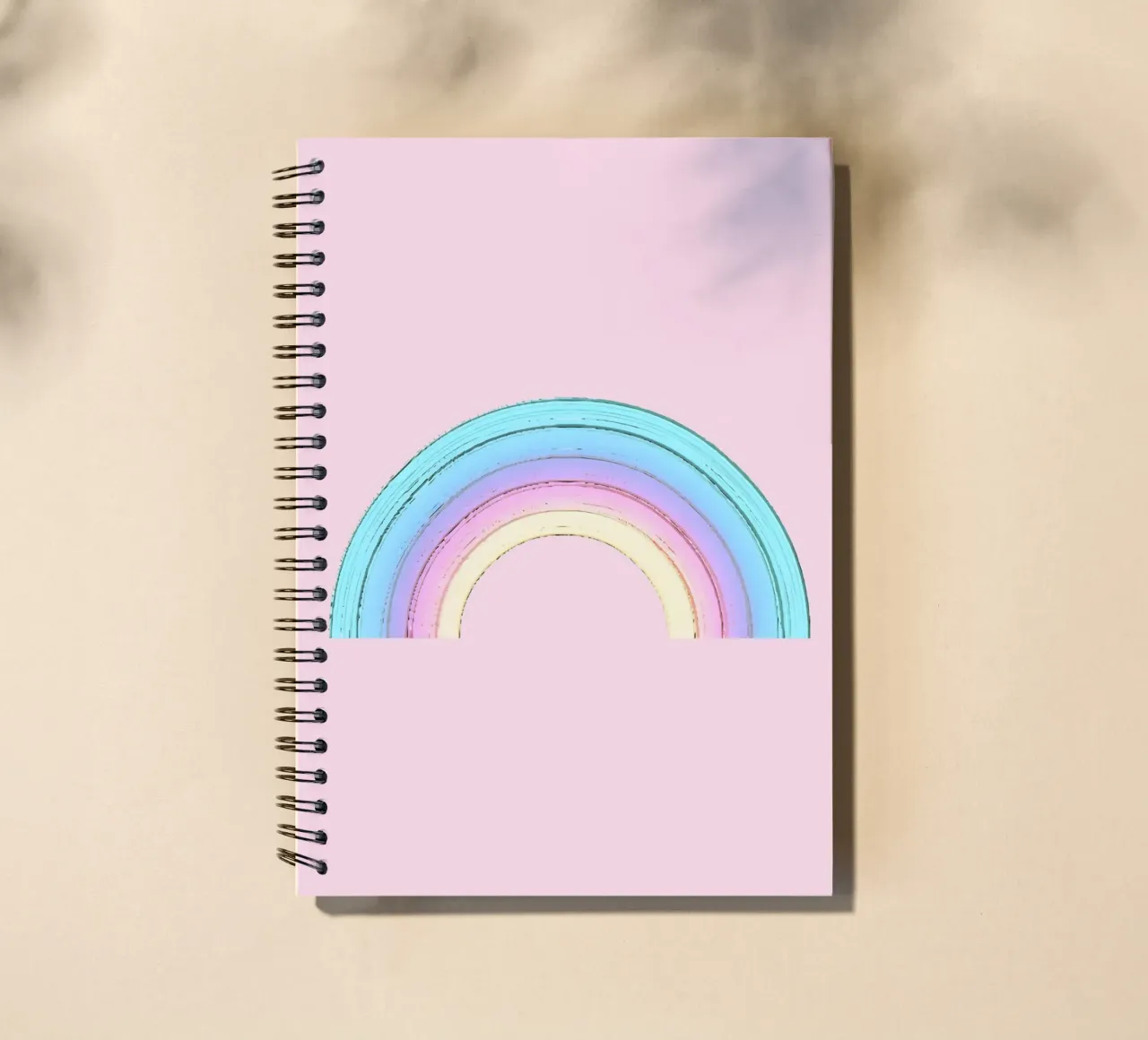 Whimsical Painted Rainbow spiral notebook by cafelab
