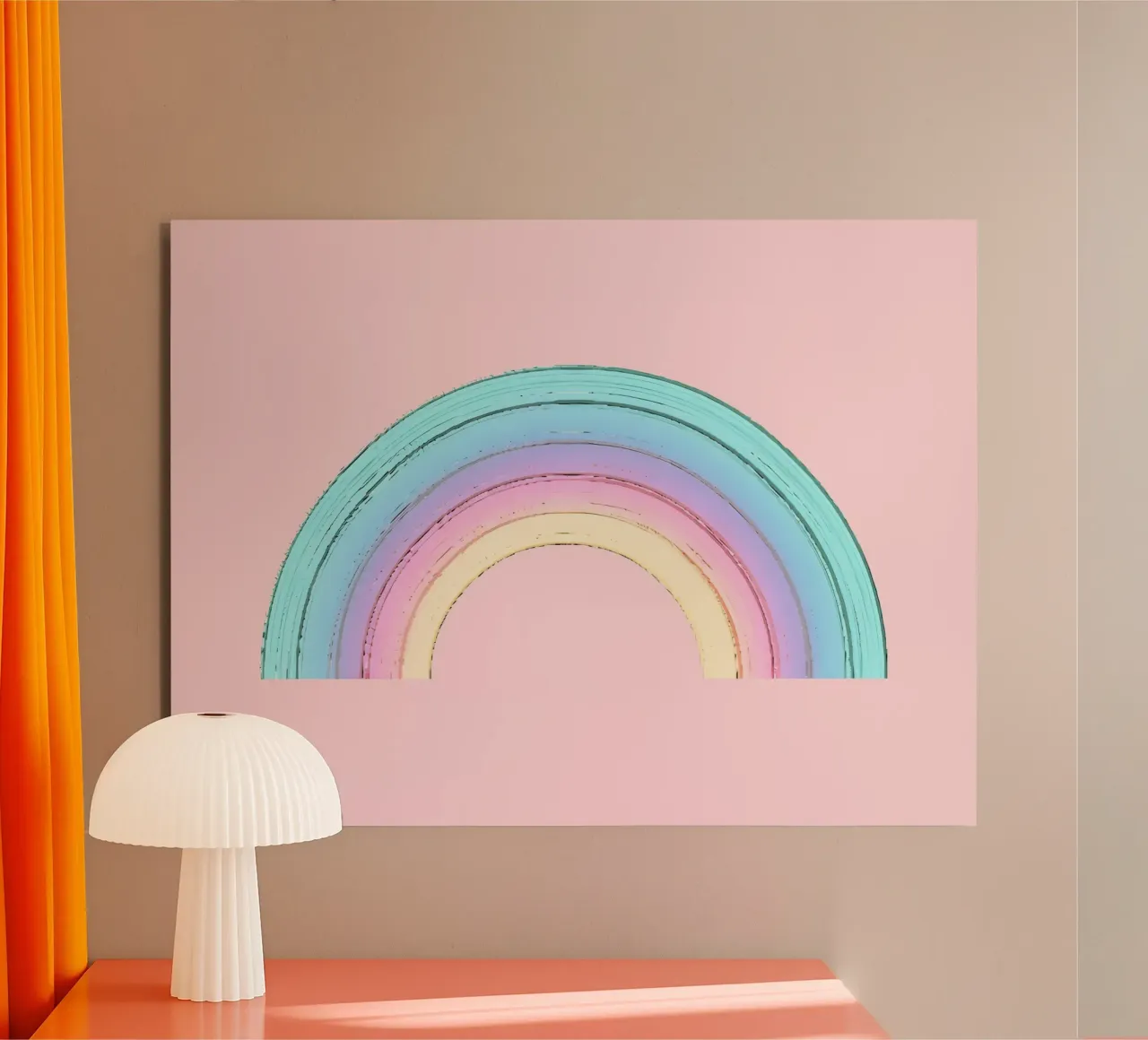 Stravagante arcobaleno dipinto alluminio dibond da cafelab
