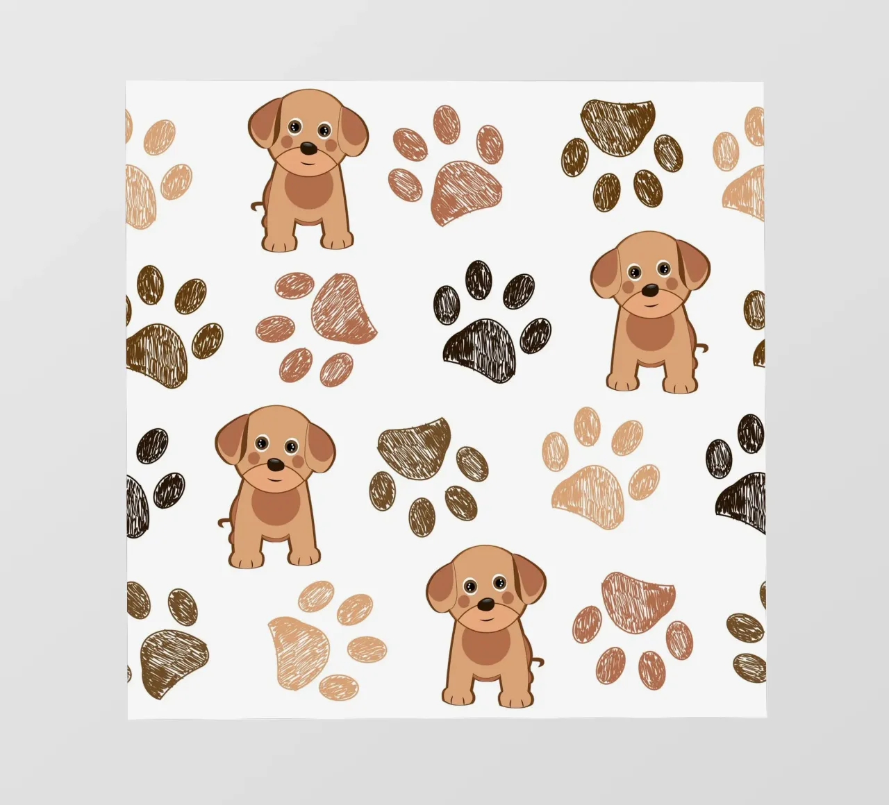Dog with paw prints photo wallpaper by gulsengunel