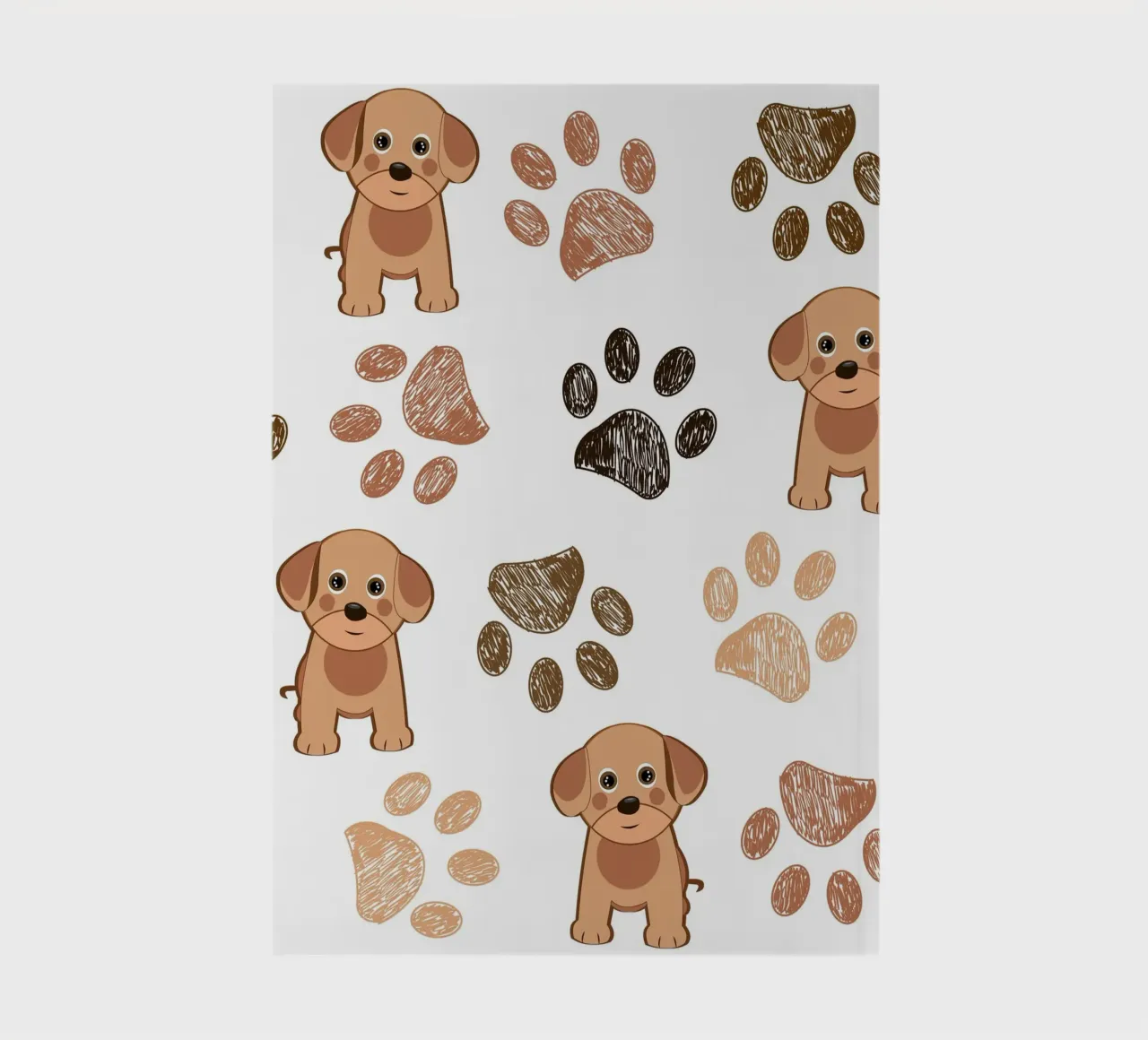 Dog with paw prints notebook by gulsengunel