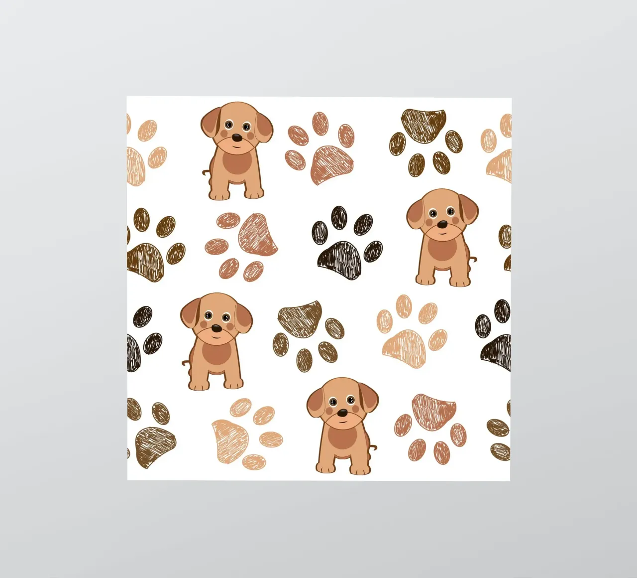 Dog with paw prints sticker by gulsengunel