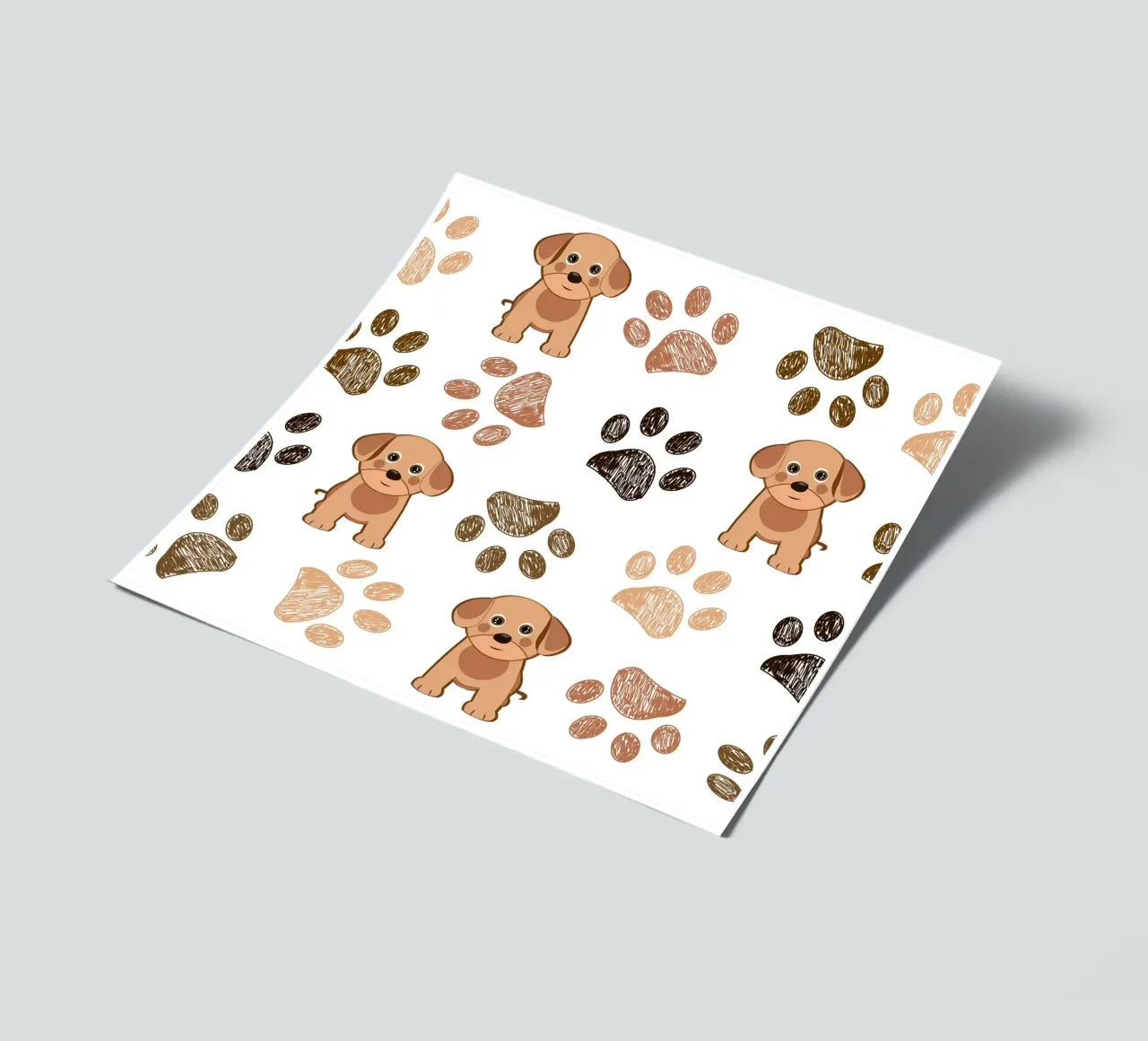 Dog with paw prints sticker sheet by gulsengunel