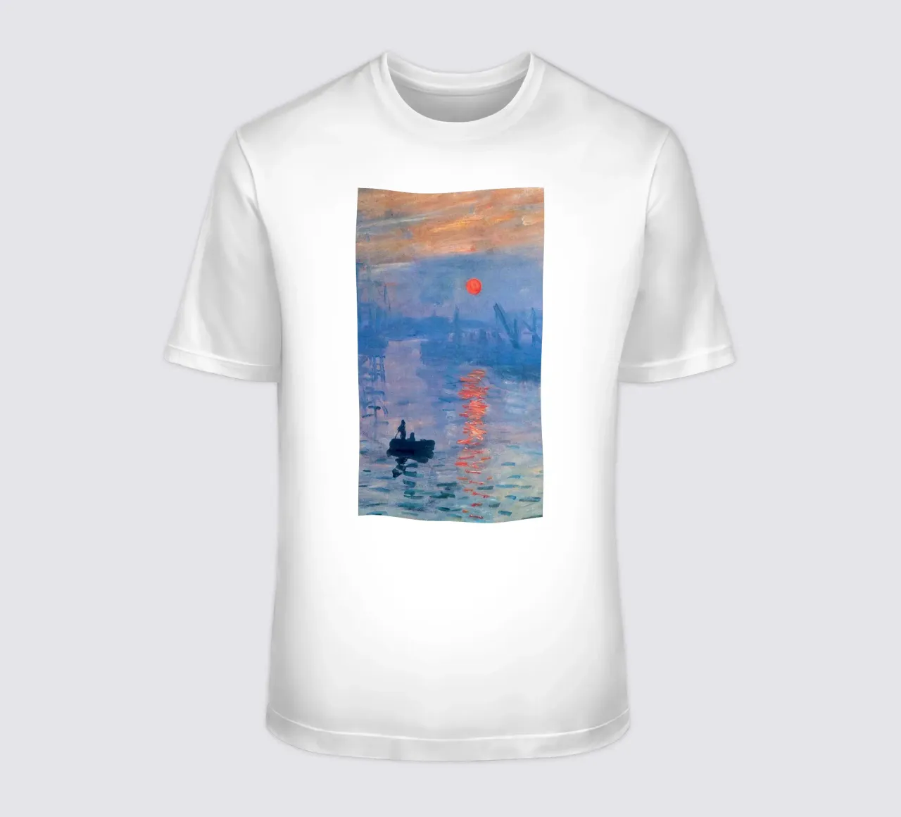 view of the port of le have,france,at sunrise t-shirt by SMG Store