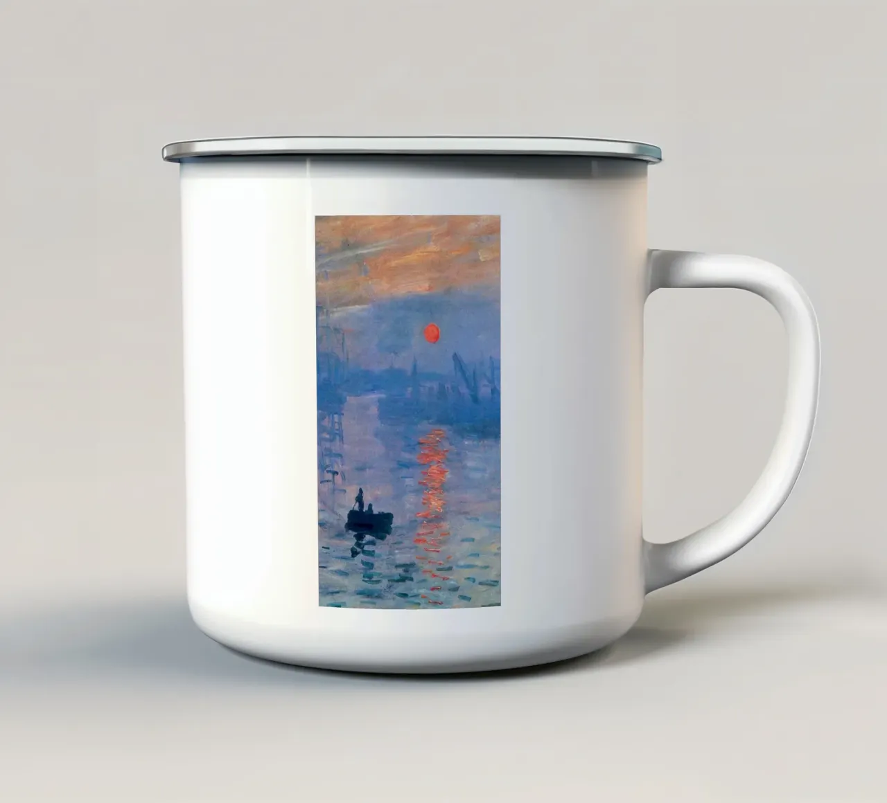 vista del porto di le have, in francia, all'alba tazza in smalto da SMG Store
