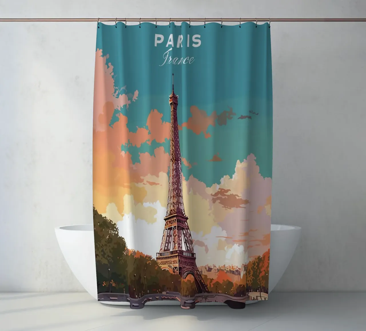 Torre Eiffel, Parigi tenda da doccia da Alexandra Peack