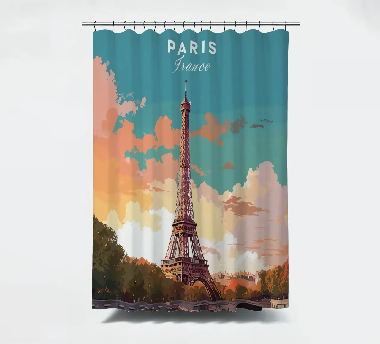 Torre Eiffel, Parigi tenda da doccia da Alexandra Peack