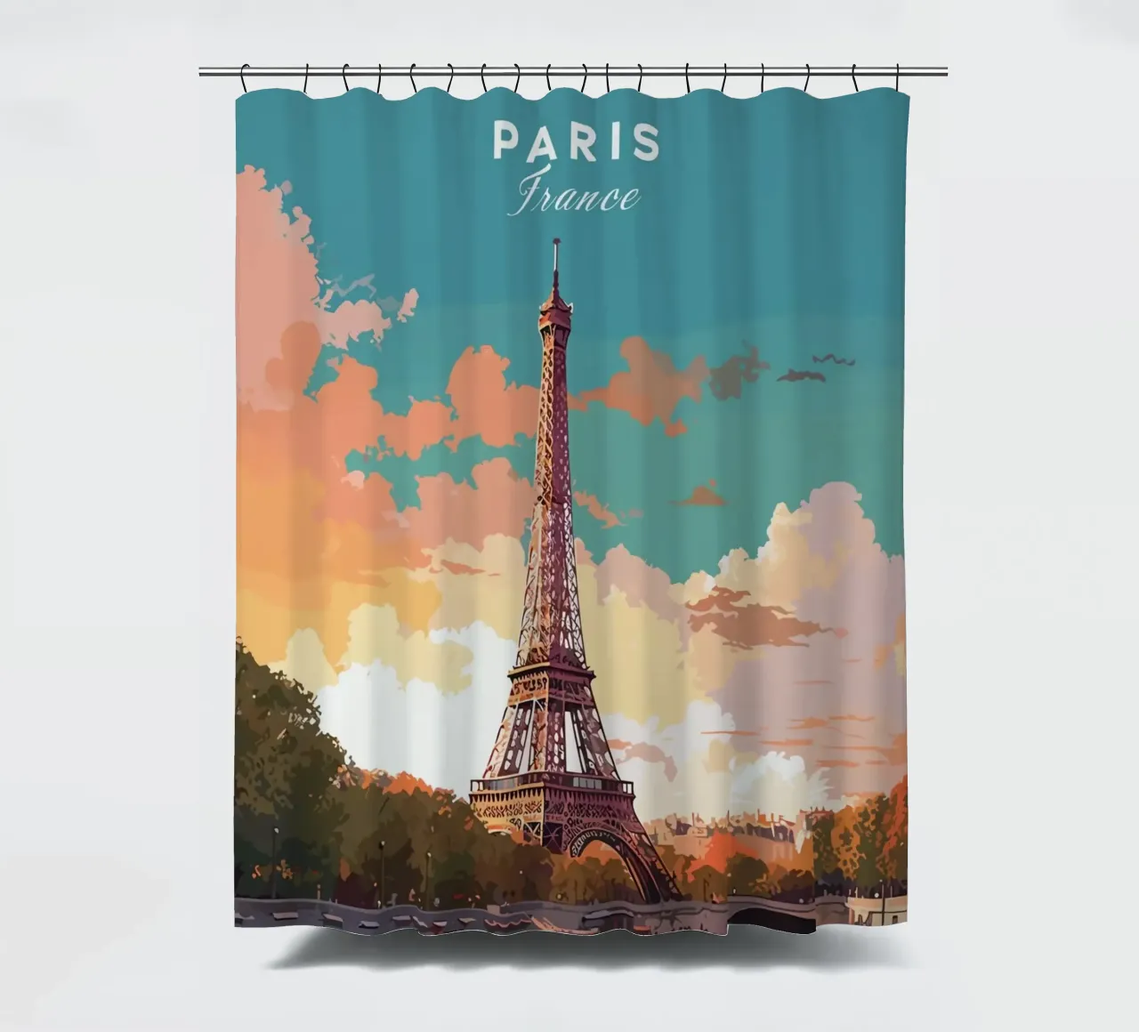 Torre Eiffel, Parigi tenda da doccia da Alexandra Peack