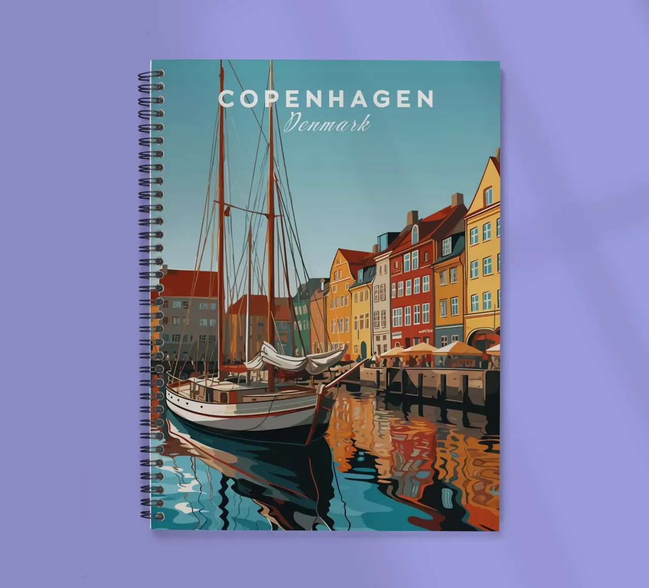 Copenhagen, Denmark spiral notebook by Alexandra Peack