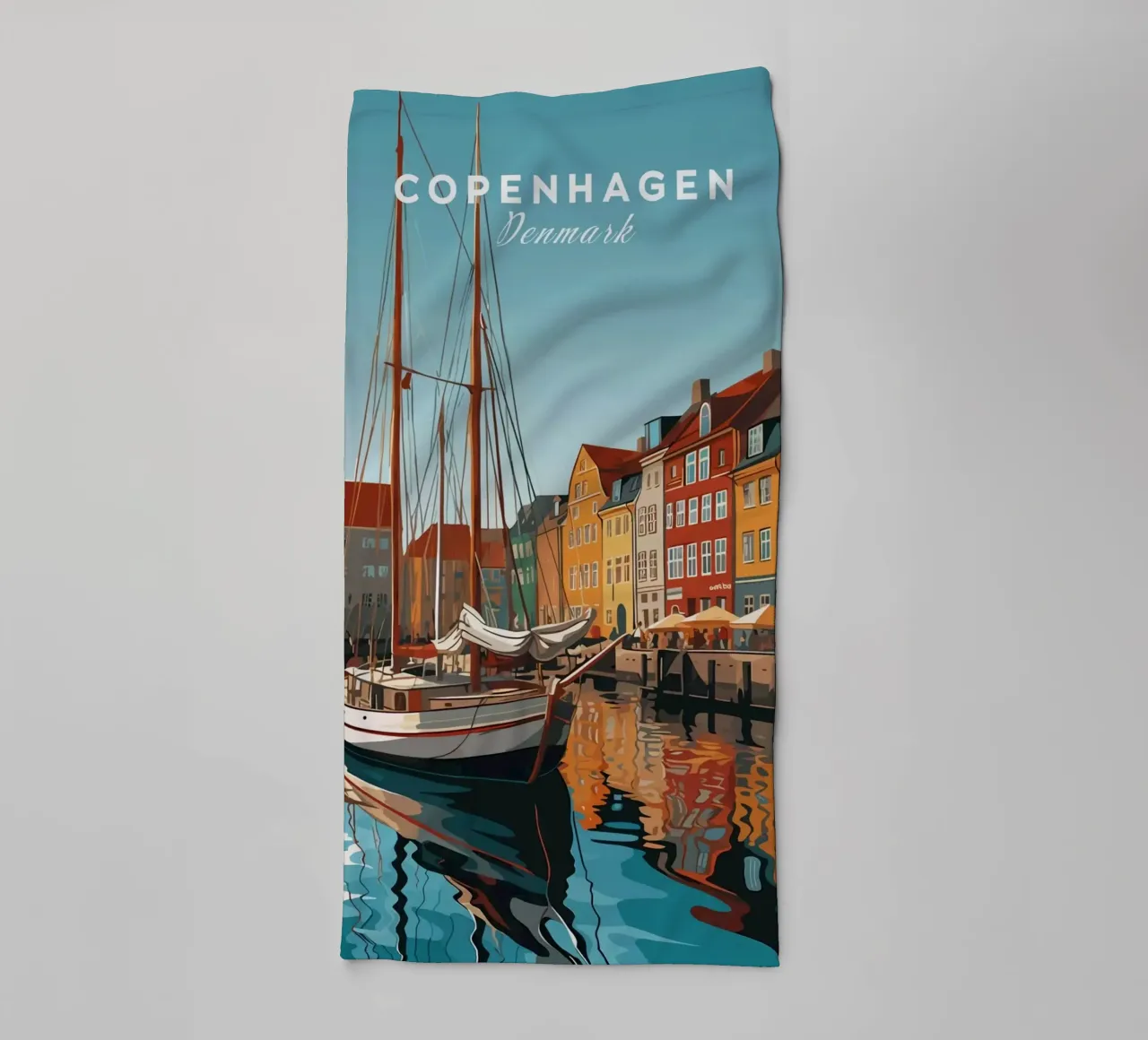 Copenaghen, Danimarca asciugamano da bagno da Alexandra Peack