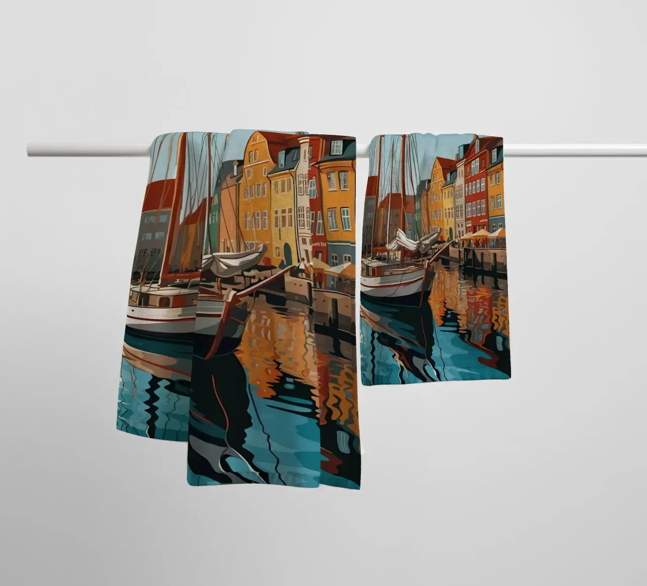 Copenaghen, Danimarca asciugamano da bagno da Alexandra Peack