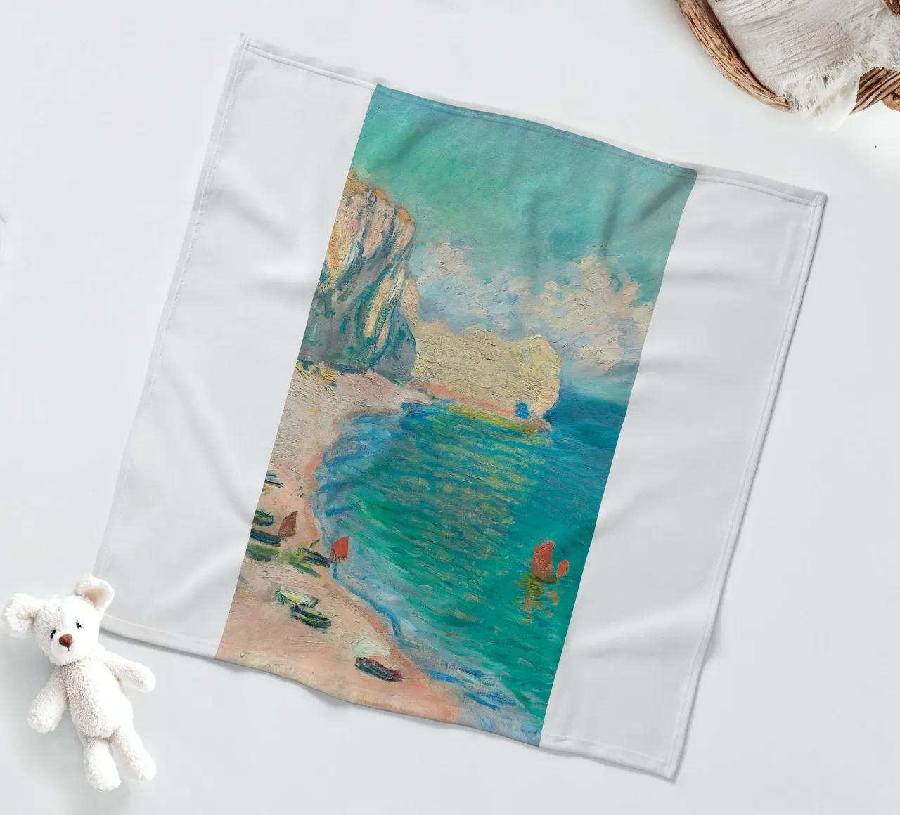 iconicview with limestone cliffs fleece blanket by SMG Store