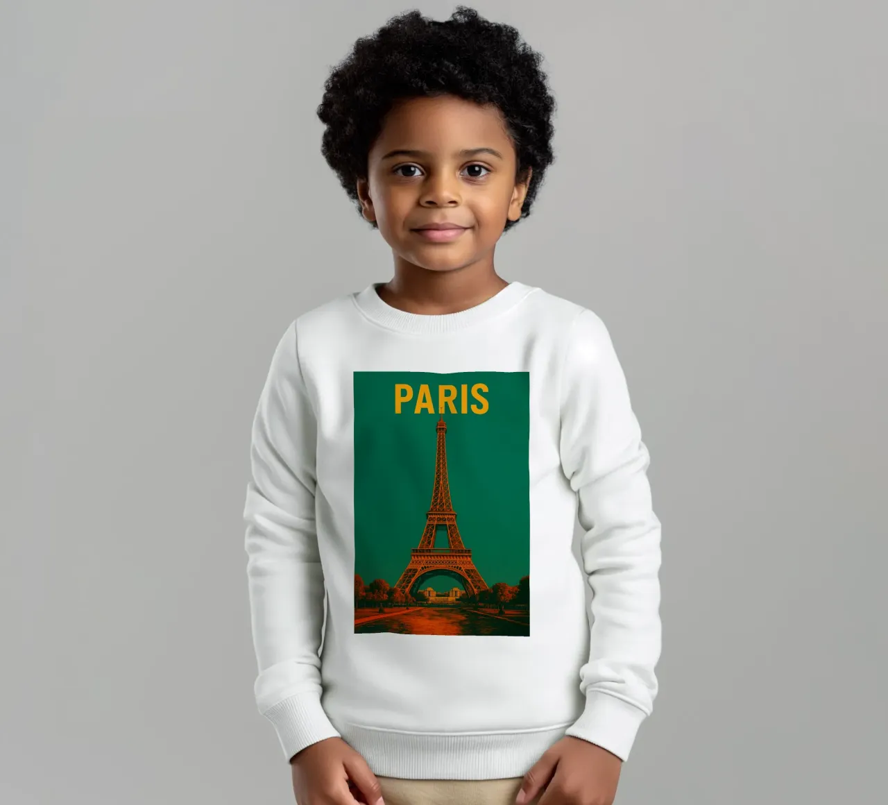 Vintage Eiffel Tower, Paris kids sweatshirt by Vintage Travelers