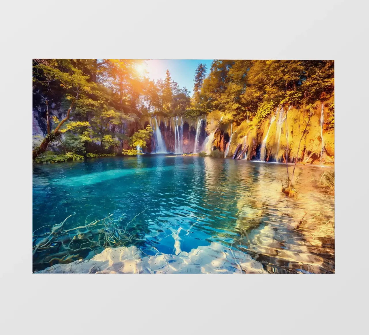 cascata lago foresta telo in pvc da MountainShop