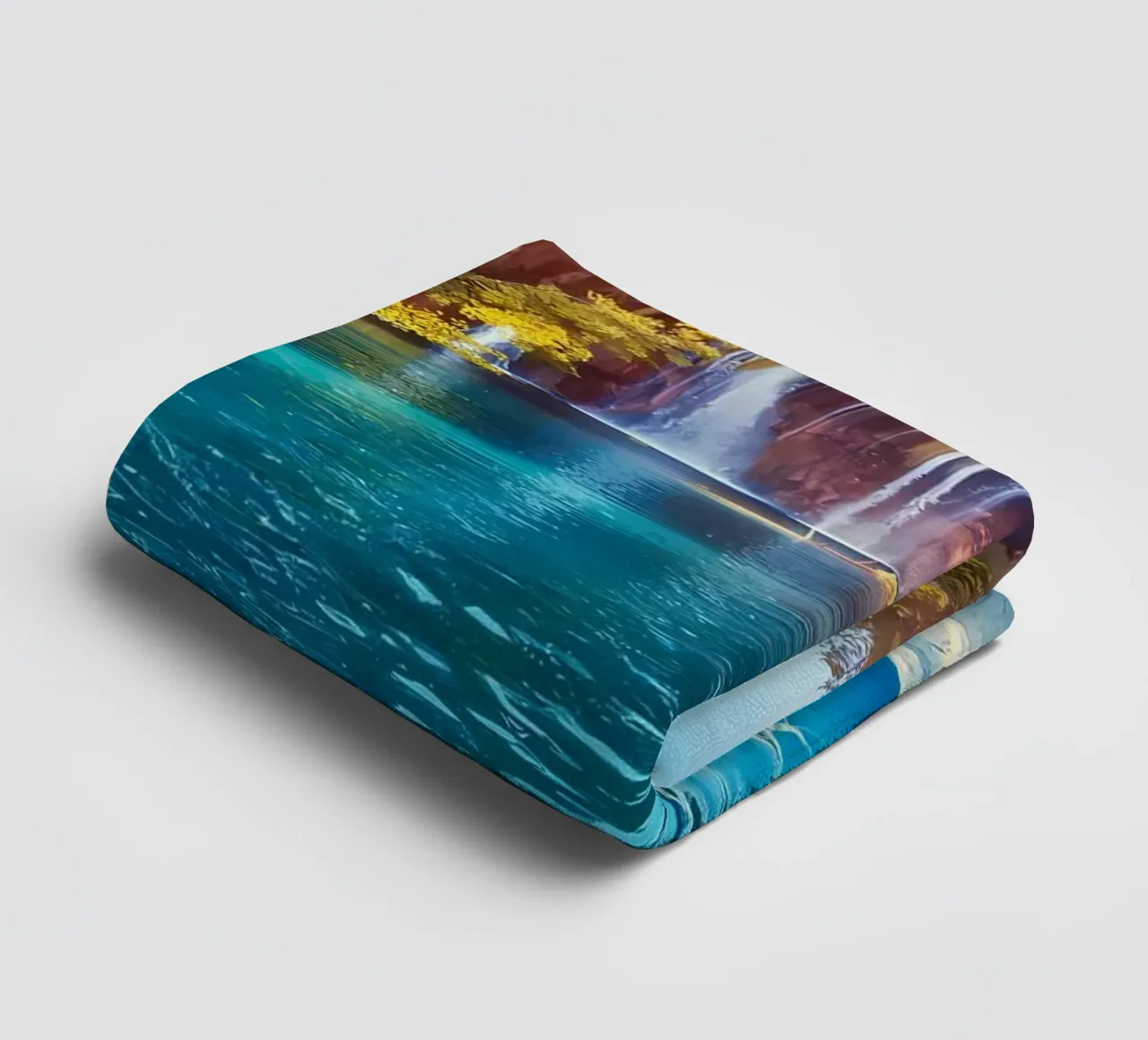 waterfall lake forest towel by MountainShop
