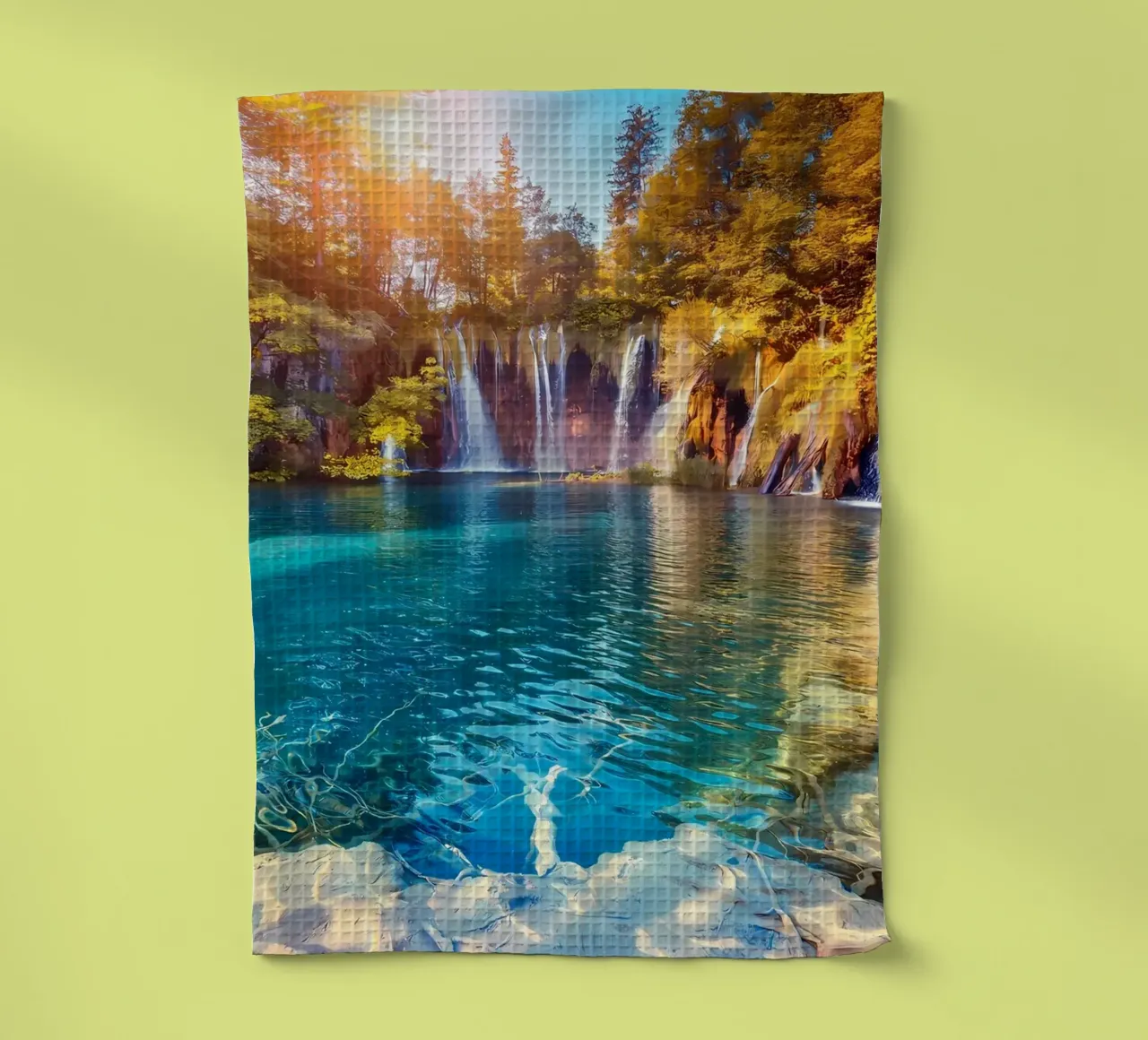 cascata lago foresta canovaccio da cucina da MountainShop