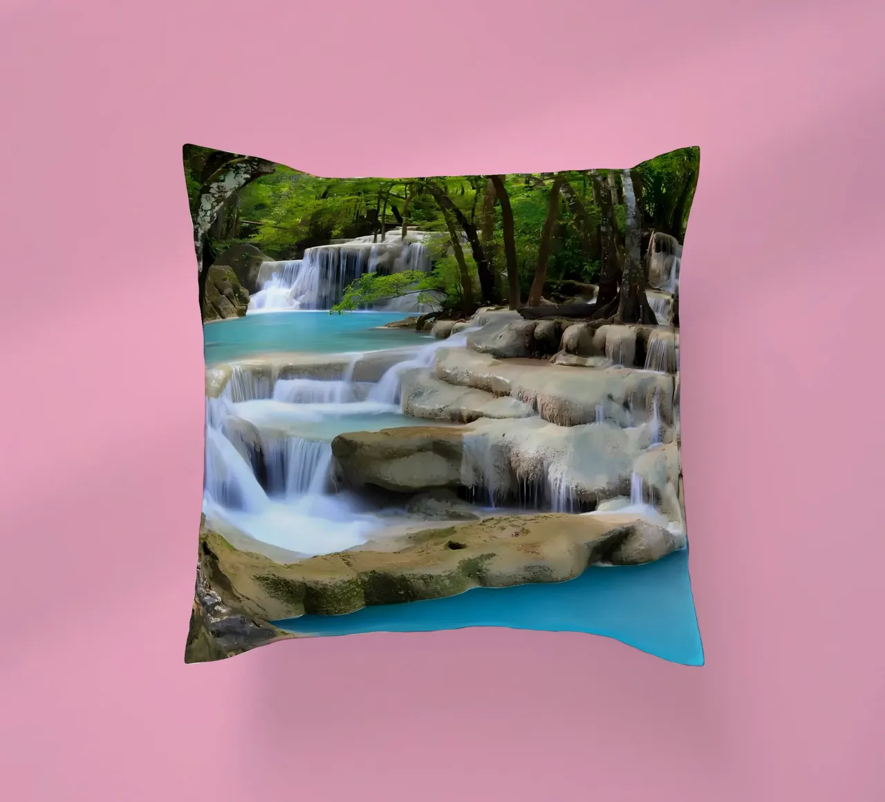 cascata alberi foresta cuscino da MountainShop