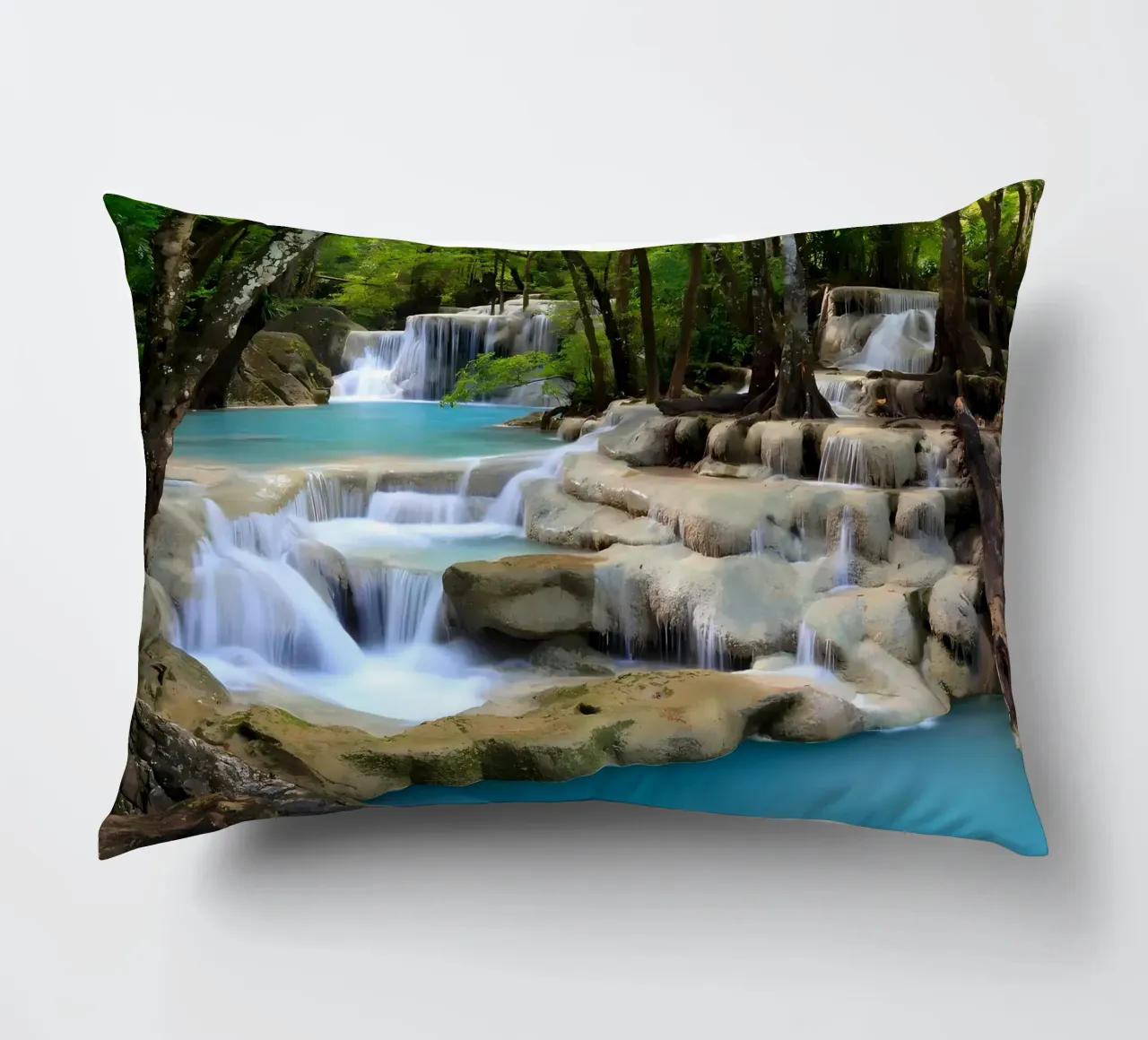 cascata alberi foresta cuscino da MountainShop