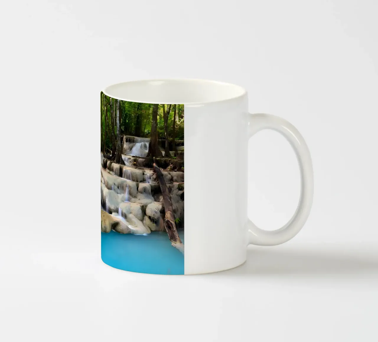 cascata alberi foresta tazza in ceramica da MountainShop
