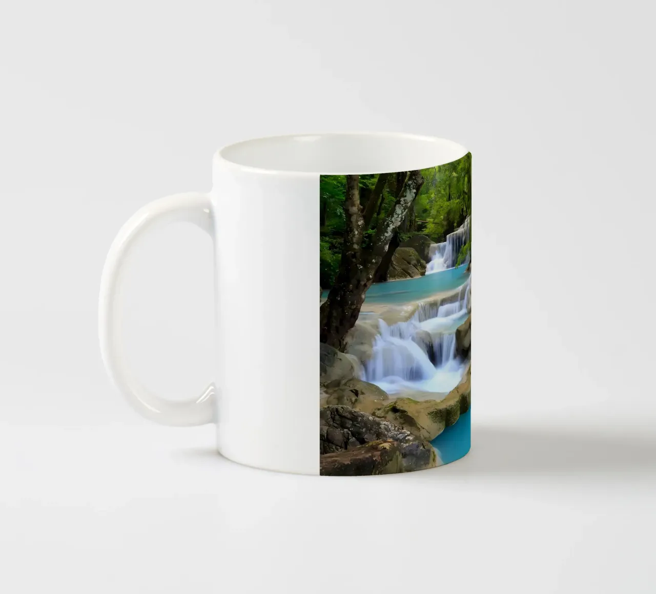 cascata alberi foresta tazza in ceramica da MountainShop