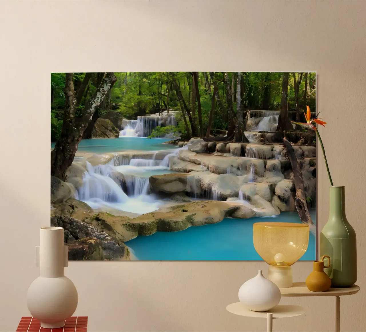 cascata alberi foresta poster da MountainShop