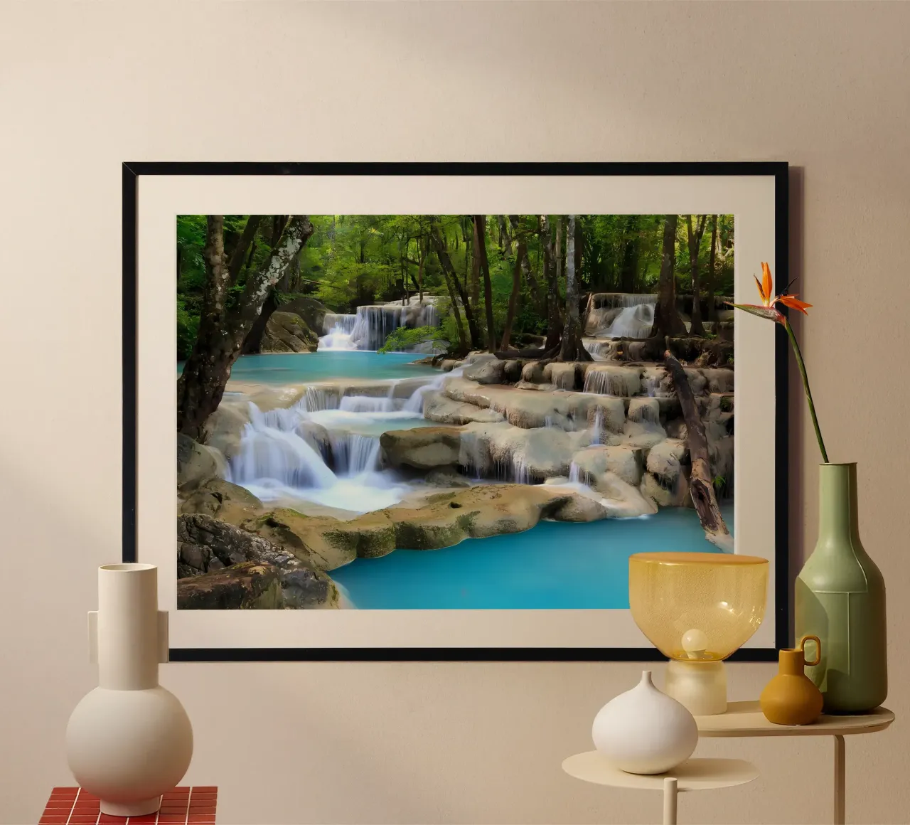 cascata alberi foresta poster da MountainShop