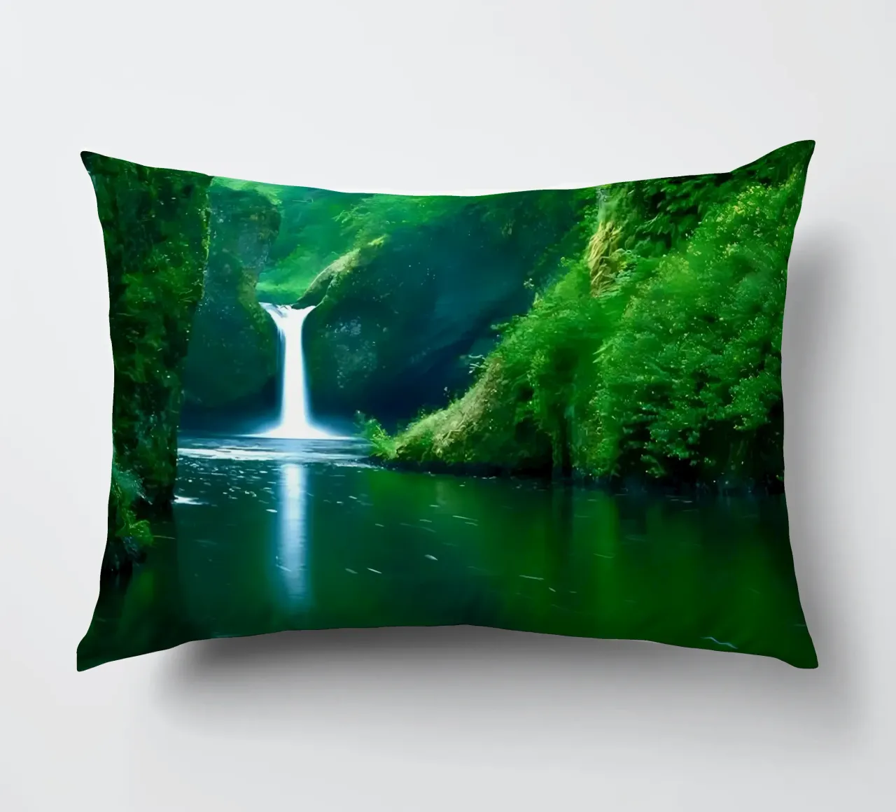 cascata fiume riflessione cuscino da MountainShop