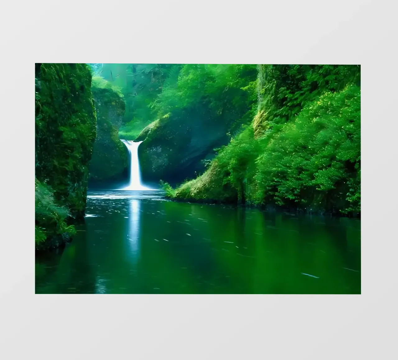 cascata fiume riflessione pellicola backlit da MountainShop