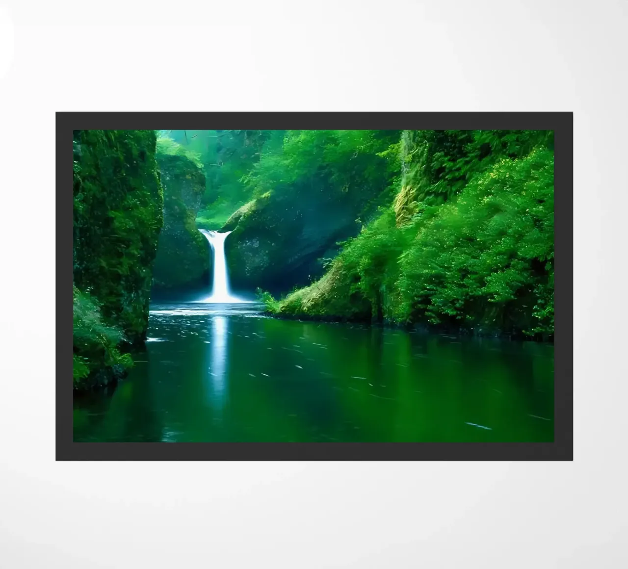 waterfall river reflection doormat by MountainShop