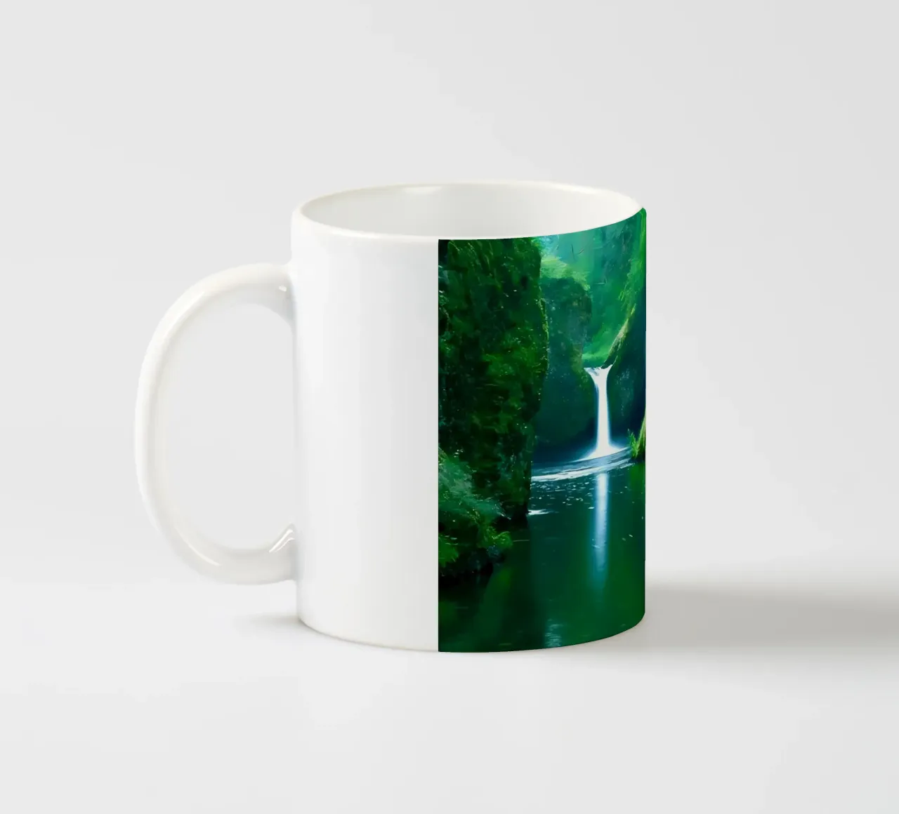 cascata fiume riflessione tazza in ceramica da MountainShop
