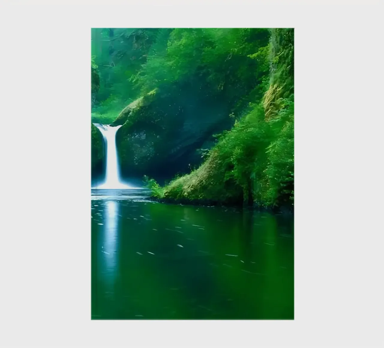 waterfall river reflection notebook by MountainShop