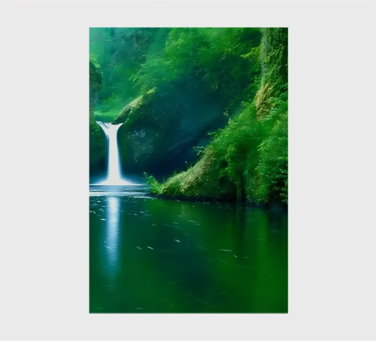 waterfall river reflection notebook by MountainShop