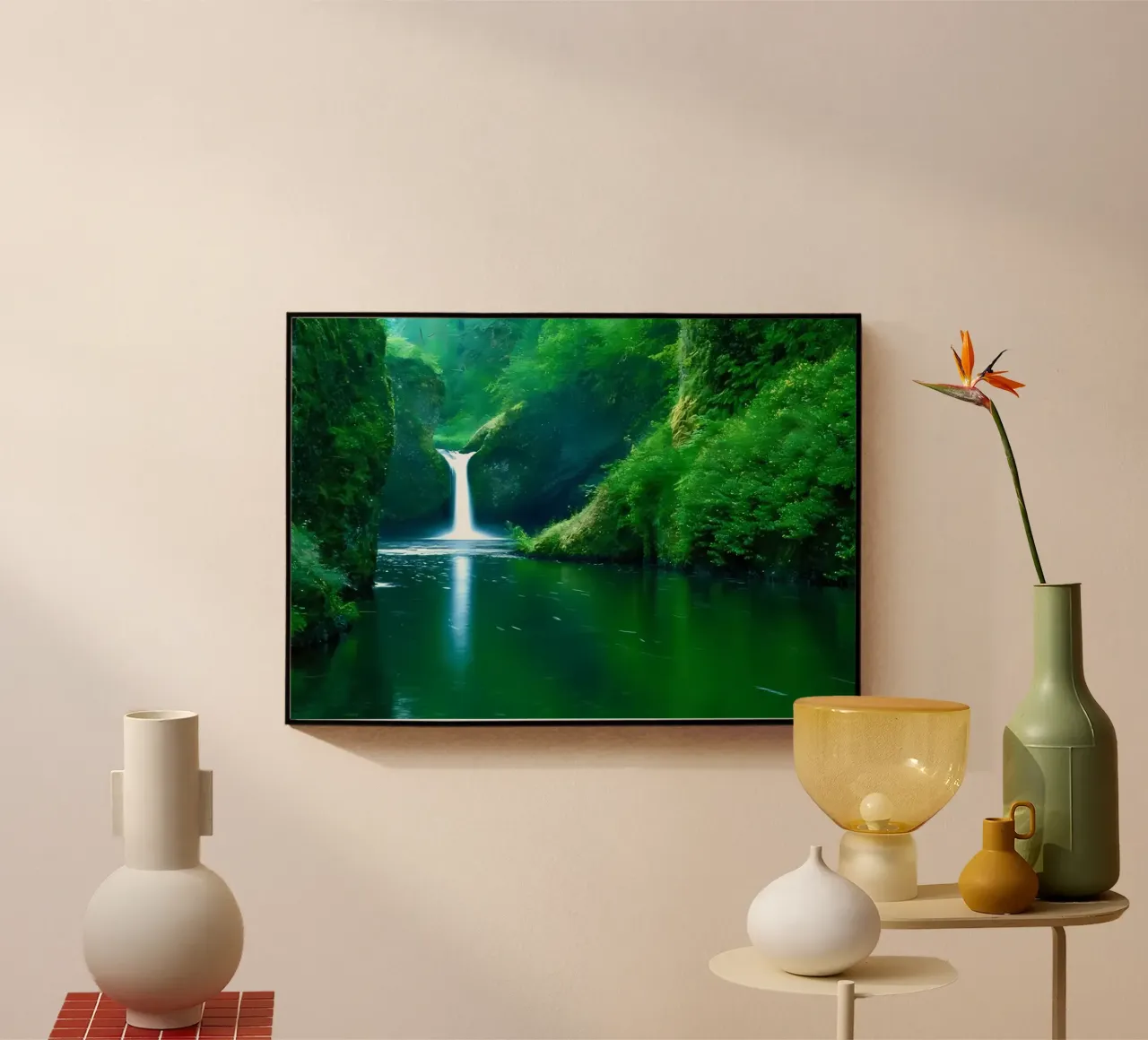 Wasserfall Fluss Reflexion Acryl-Glas von MountainShop