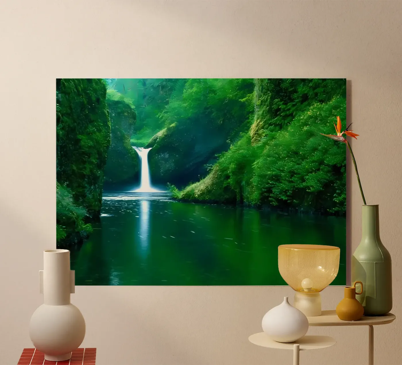 waterval rivier reflectie acryl van MountainShop
