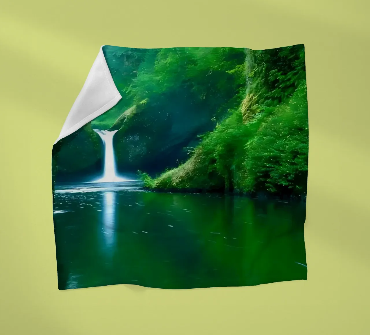 cascata fiume riflessione coperta in pile da MountainShop