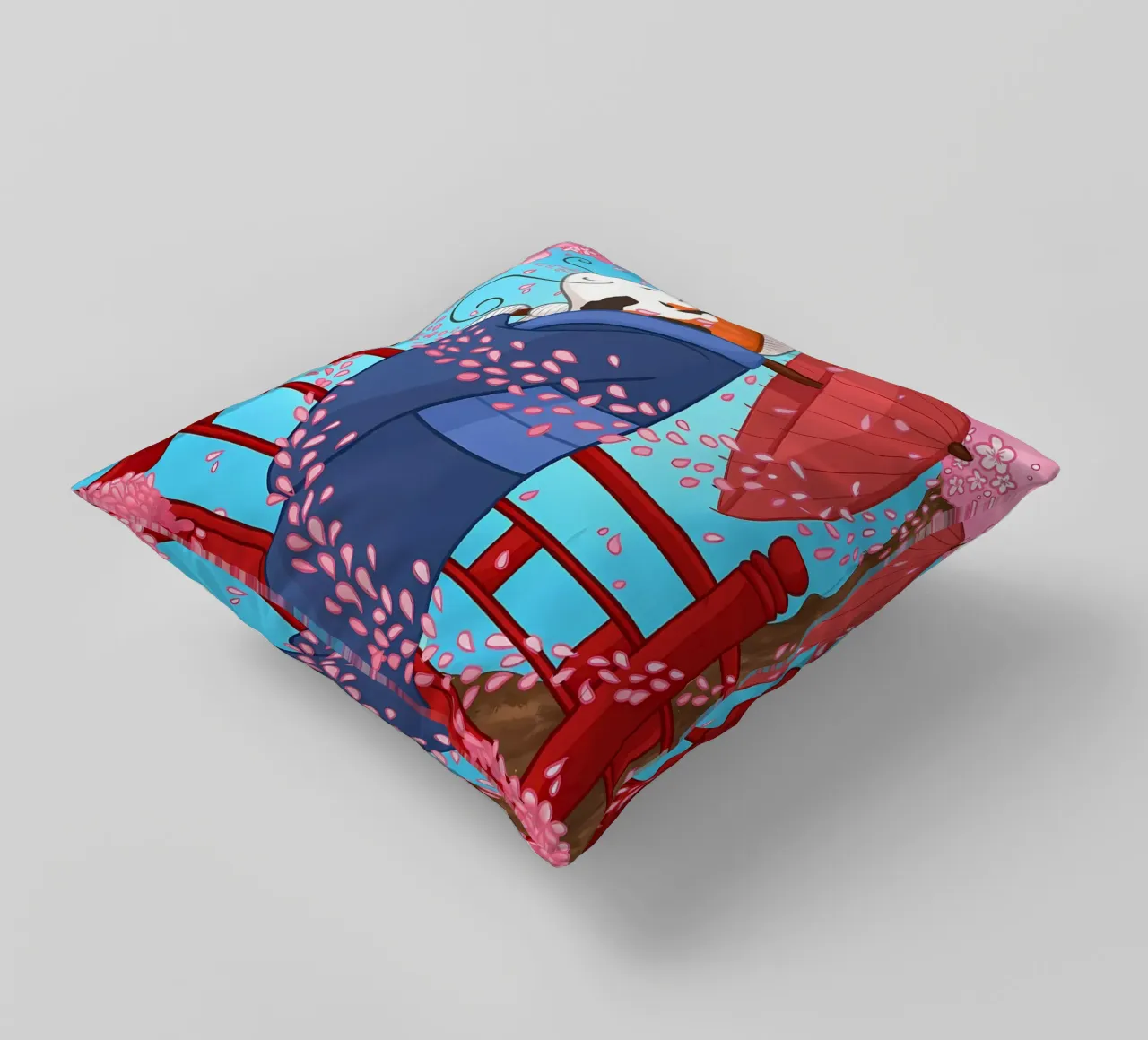 koi fish kimono parasol cuscino da MountainShop
