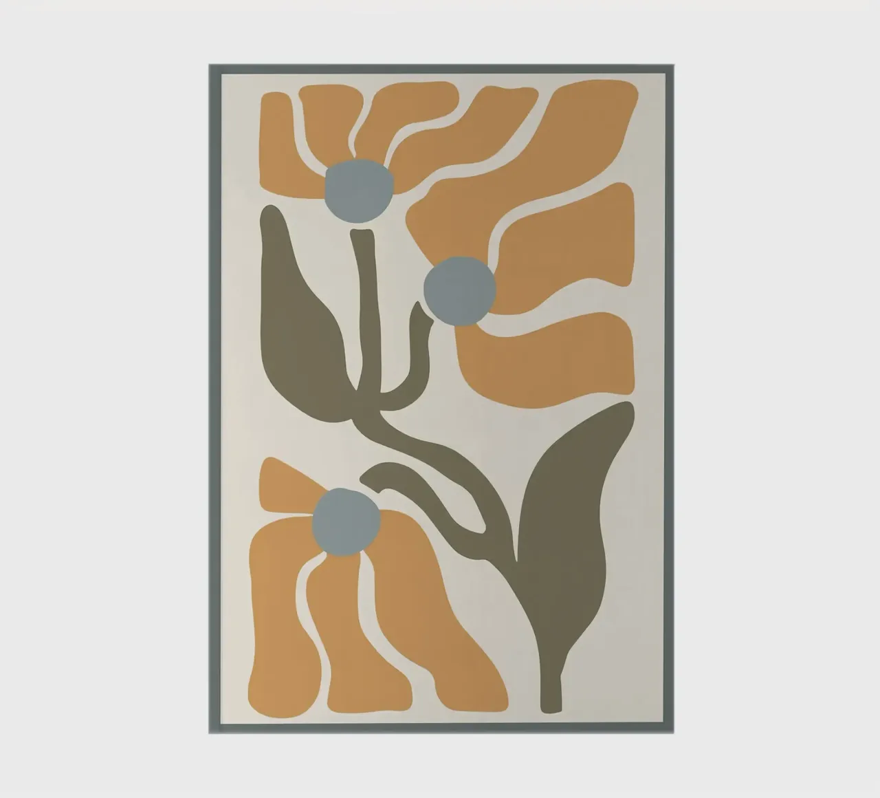 Minimalist Abstract Boho Wavy Floral notebook by E Cannon