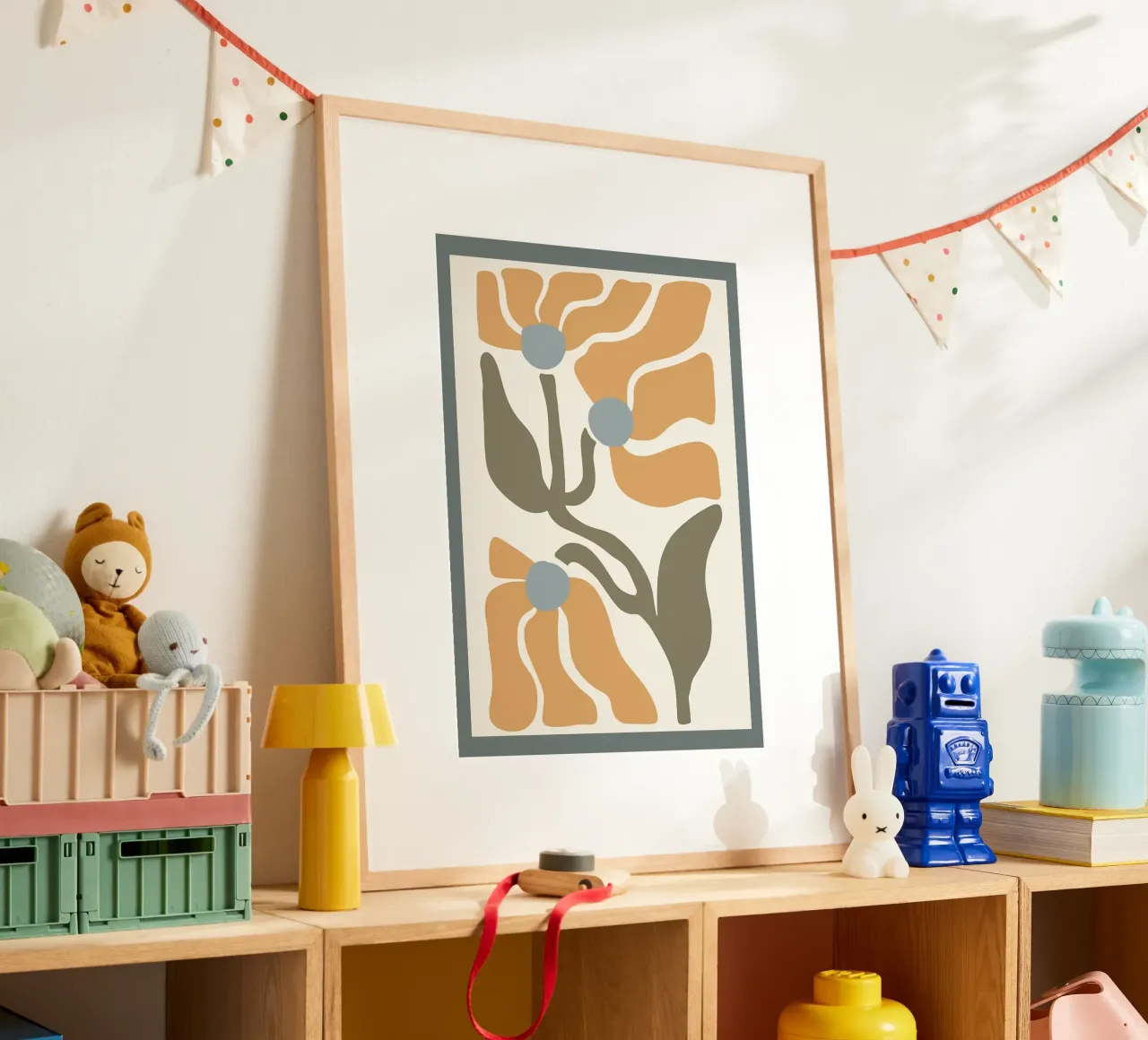 Minimalistisch Abstract Boho Golvend Bloemig hahnemühle van E Cannon