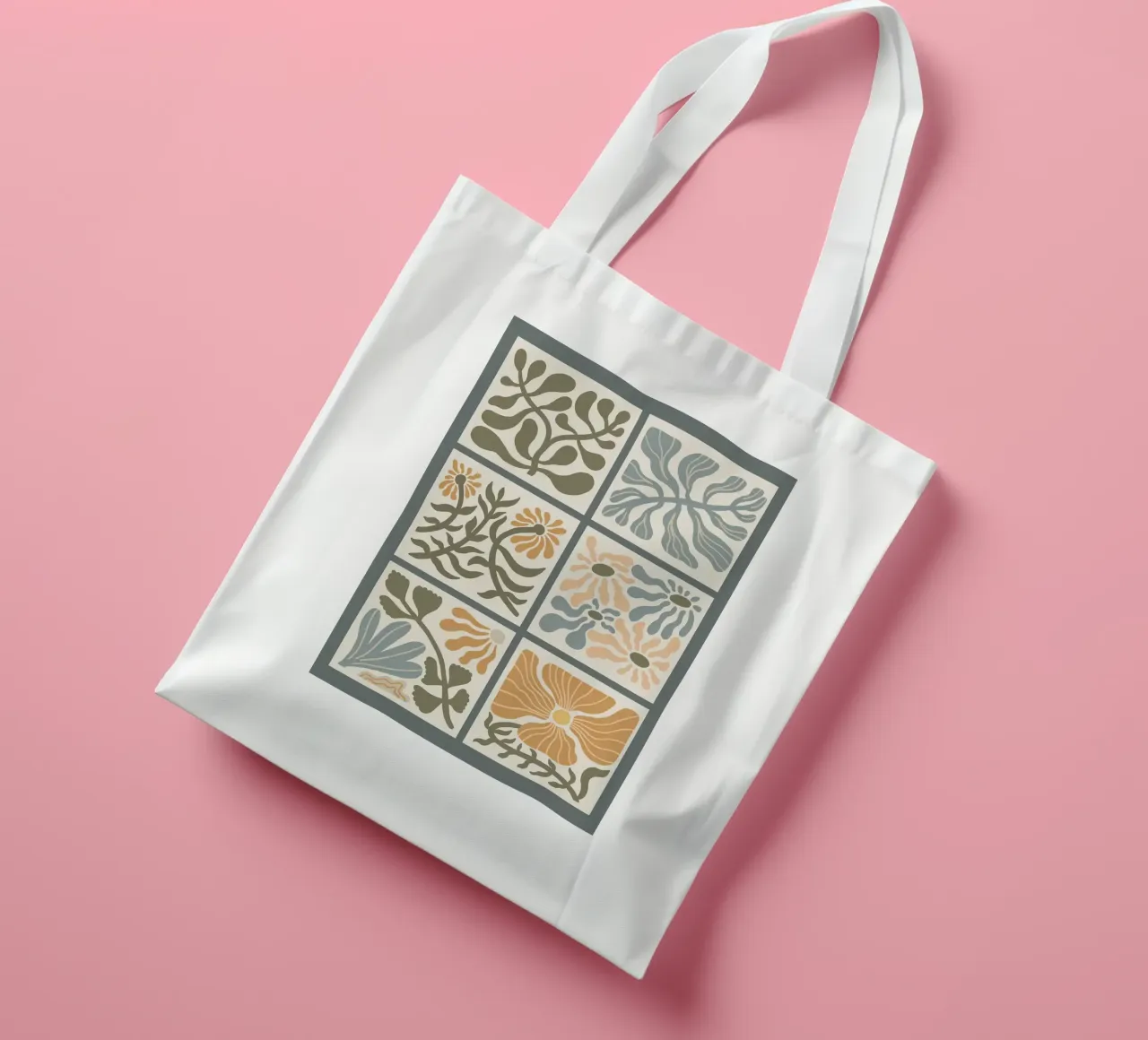 Fiori ondulati retrò Boho borsa in juta da E Cannon