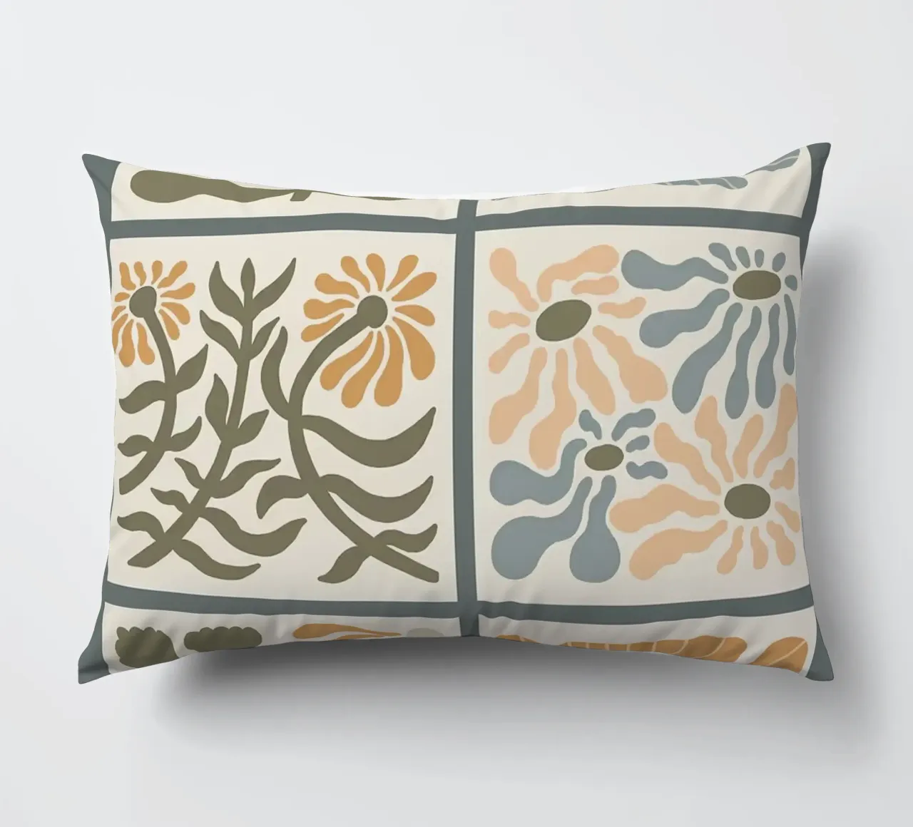 Fiori ondulati retrò Boho cuscino da E Cannon