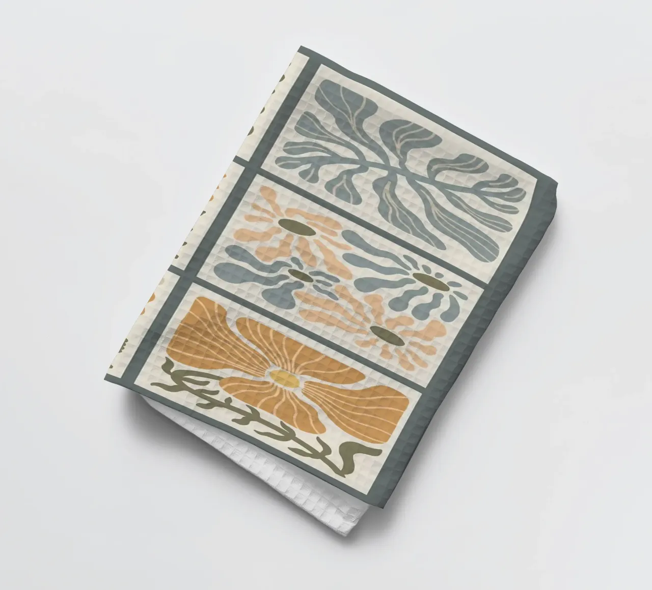 Fiori ondulati retrò Boho canovaccio da cucina da E Cannon
