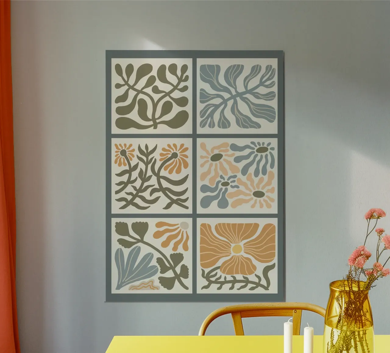 Fiori ondulati retrò Boho carta hahnemühle da E Cannon