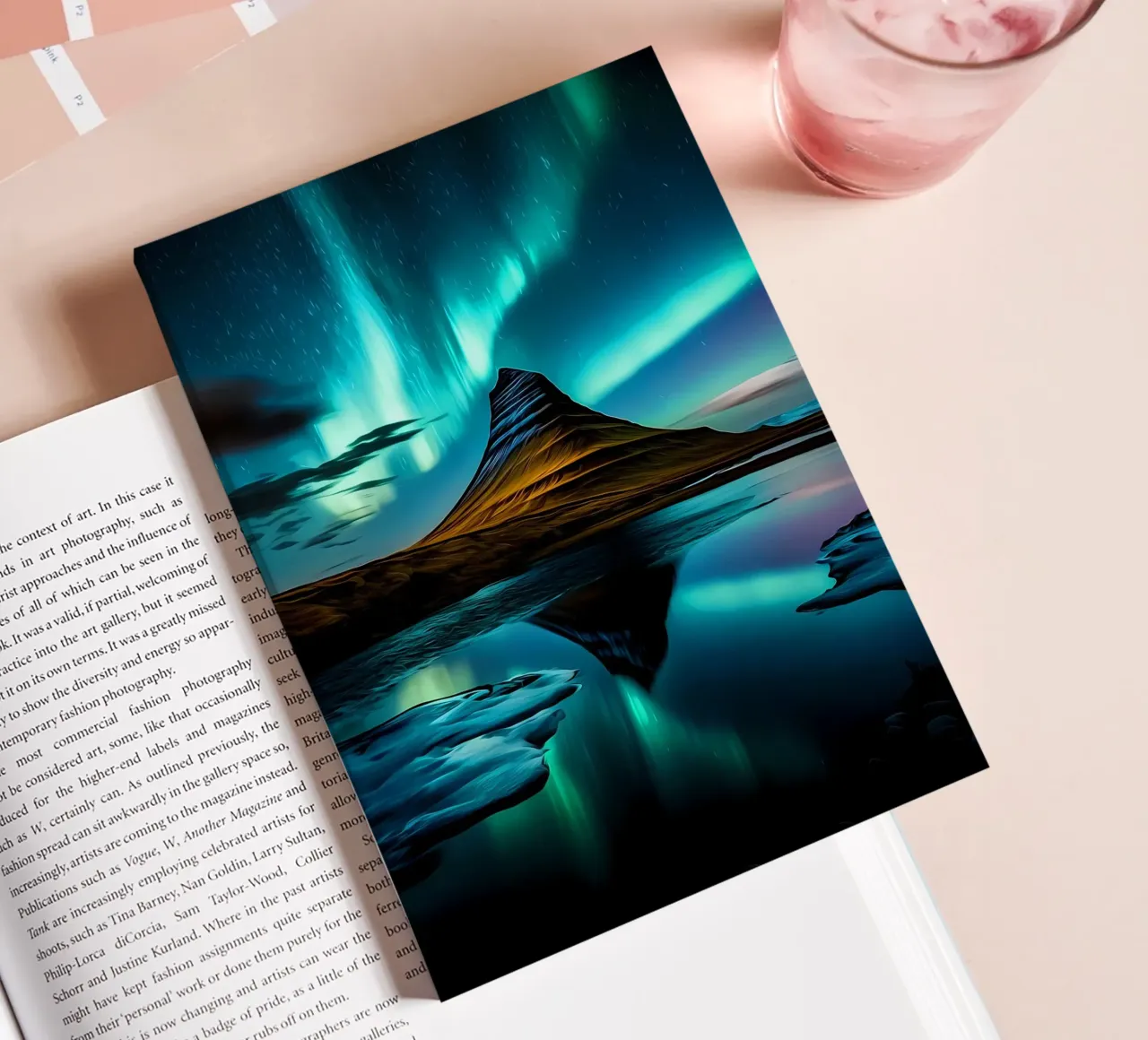 northern-lights aurora-borealis notebook by Jennifer R Spyhalski