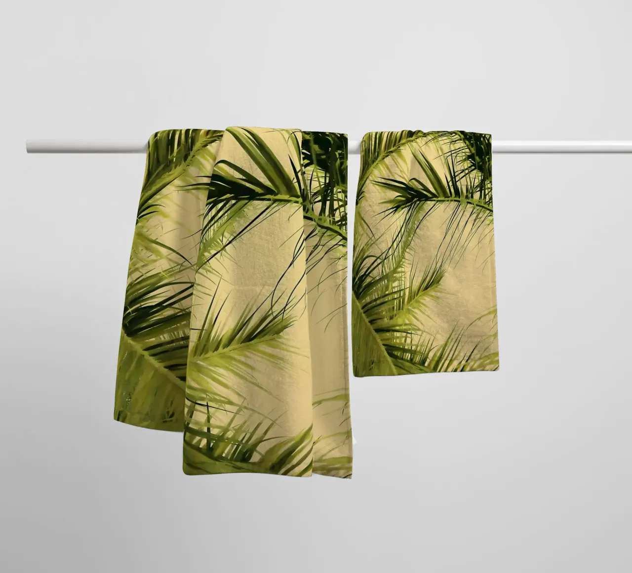 palm leaves tropical foliage towel by Jennifer R Spyhalski