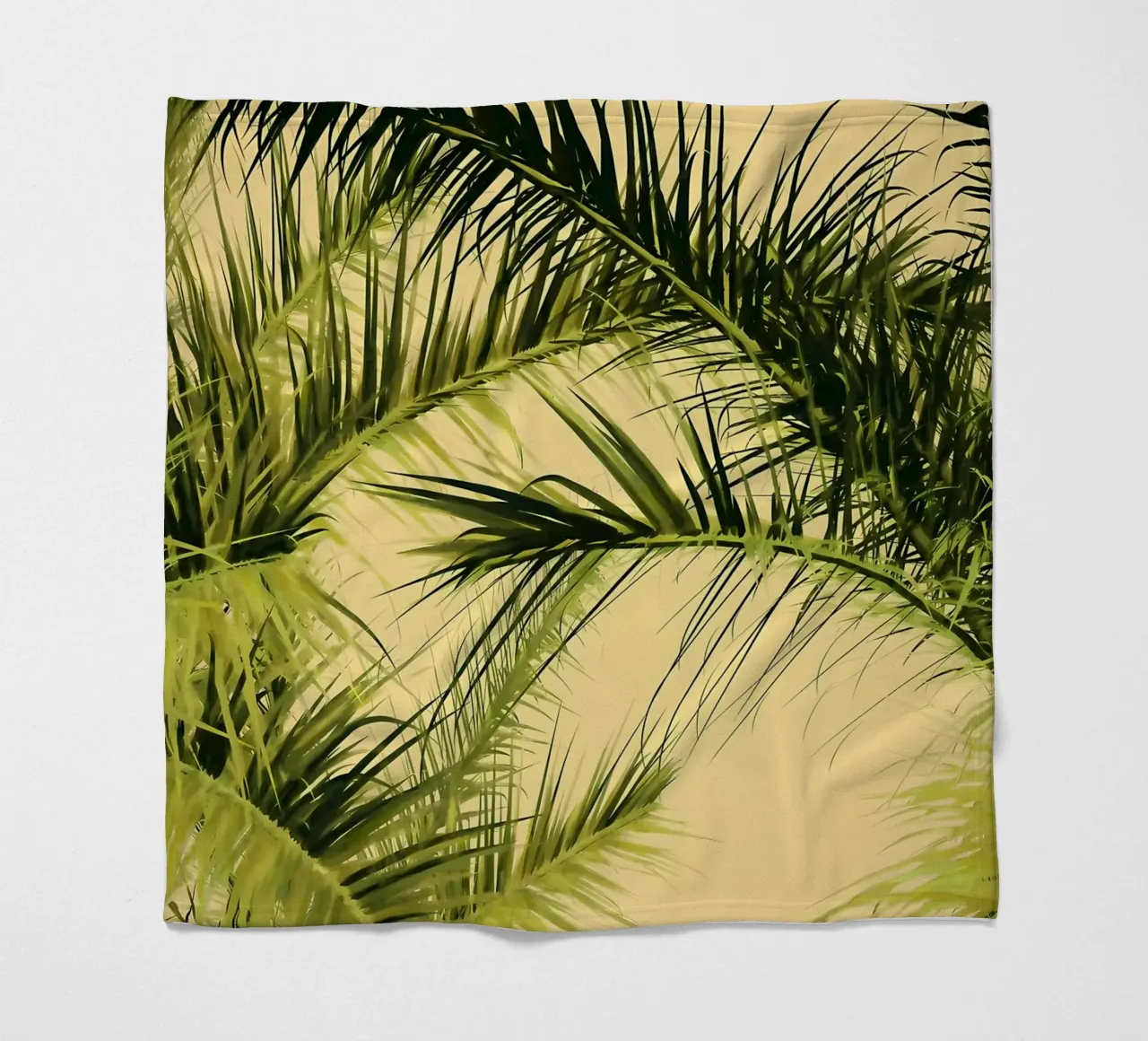 foglie di palma fogliame tropicale coperta in pile da Jennifer R Spyhalski
